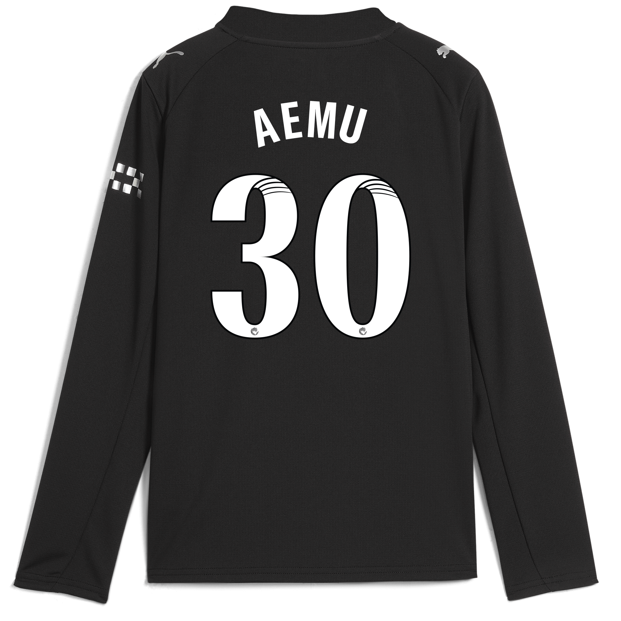 Manchester City kids manchester city away jersey 202526 long sleeve with aemu 30 printing Collection - ManchesterCitystore.com