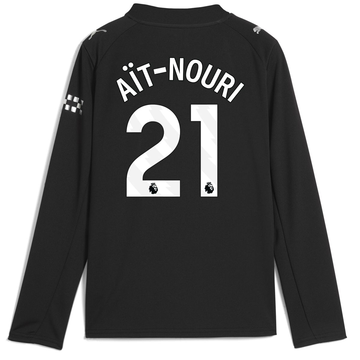 Manchester City kids manchester city away jersey 202526 long sleeve with ait-nouri 21 printing Collection - ManchesterCitystore.com