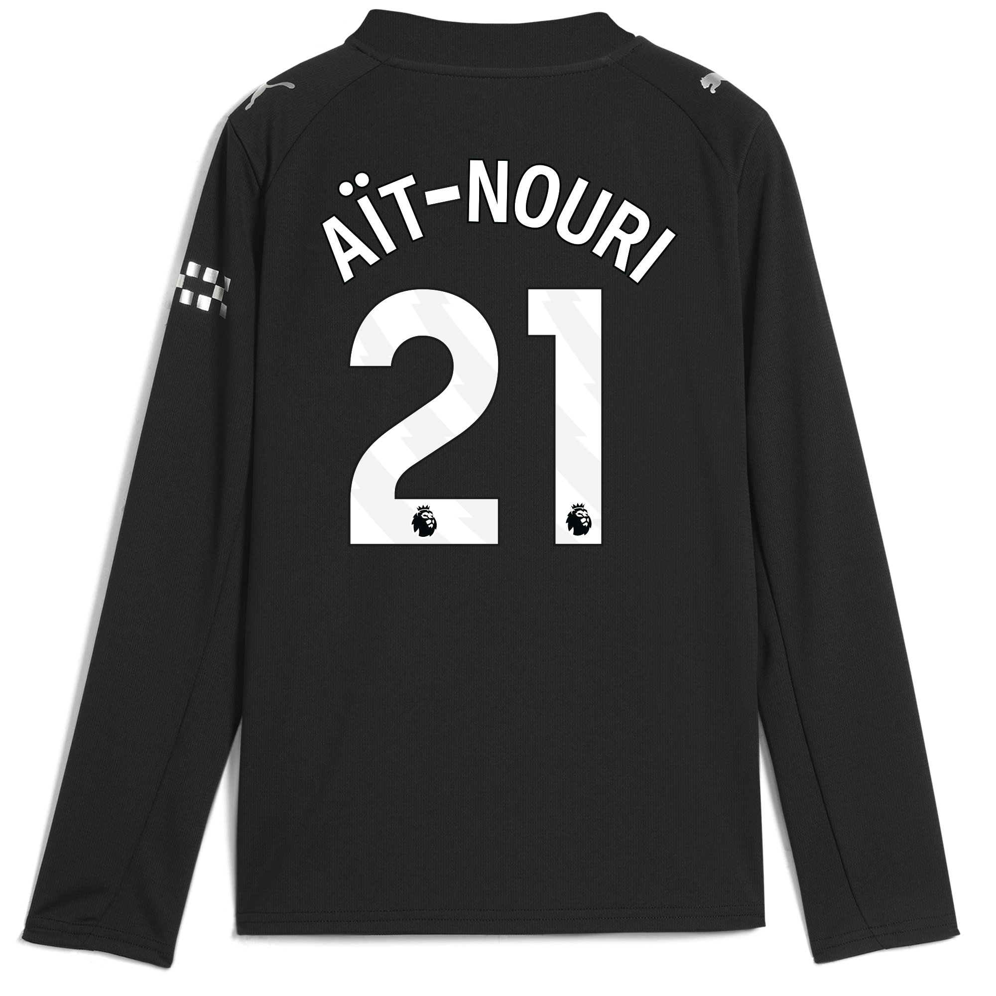 Manchester City kids manchester city away jersey 202526 long sleeve with ait-nouri 21 printing Collection - ManchesterCitystore.com