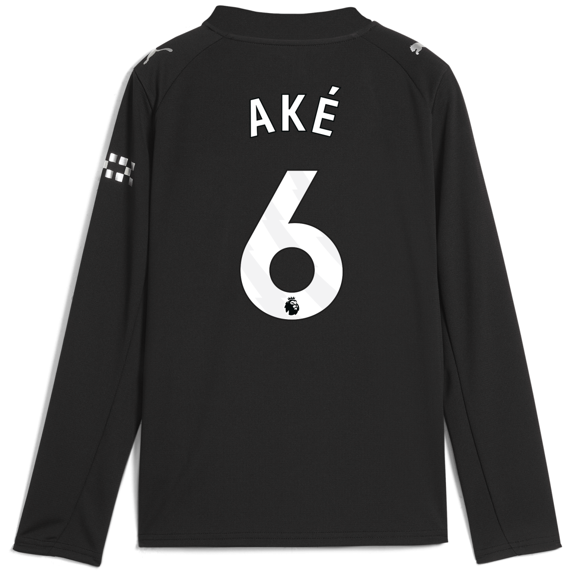 Manchester City kids manchester city away jersey 202526 long sleeve with ake 6 printing Collection - ManchesterCitystore.com
