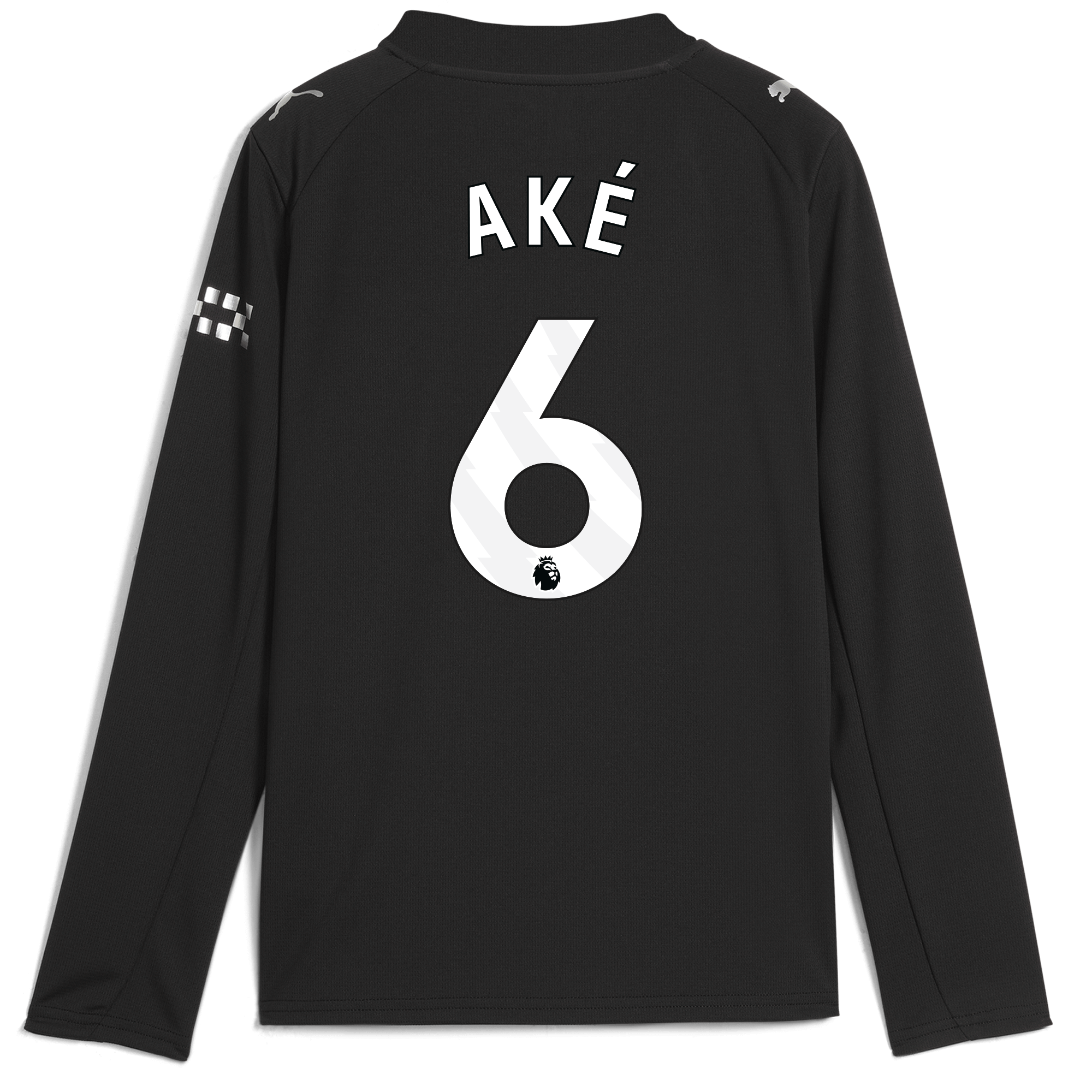 Manchester City kids manchester city away jersey 202526 long sleeve with ake 6 printing Collection - ManchesterCitystore.com