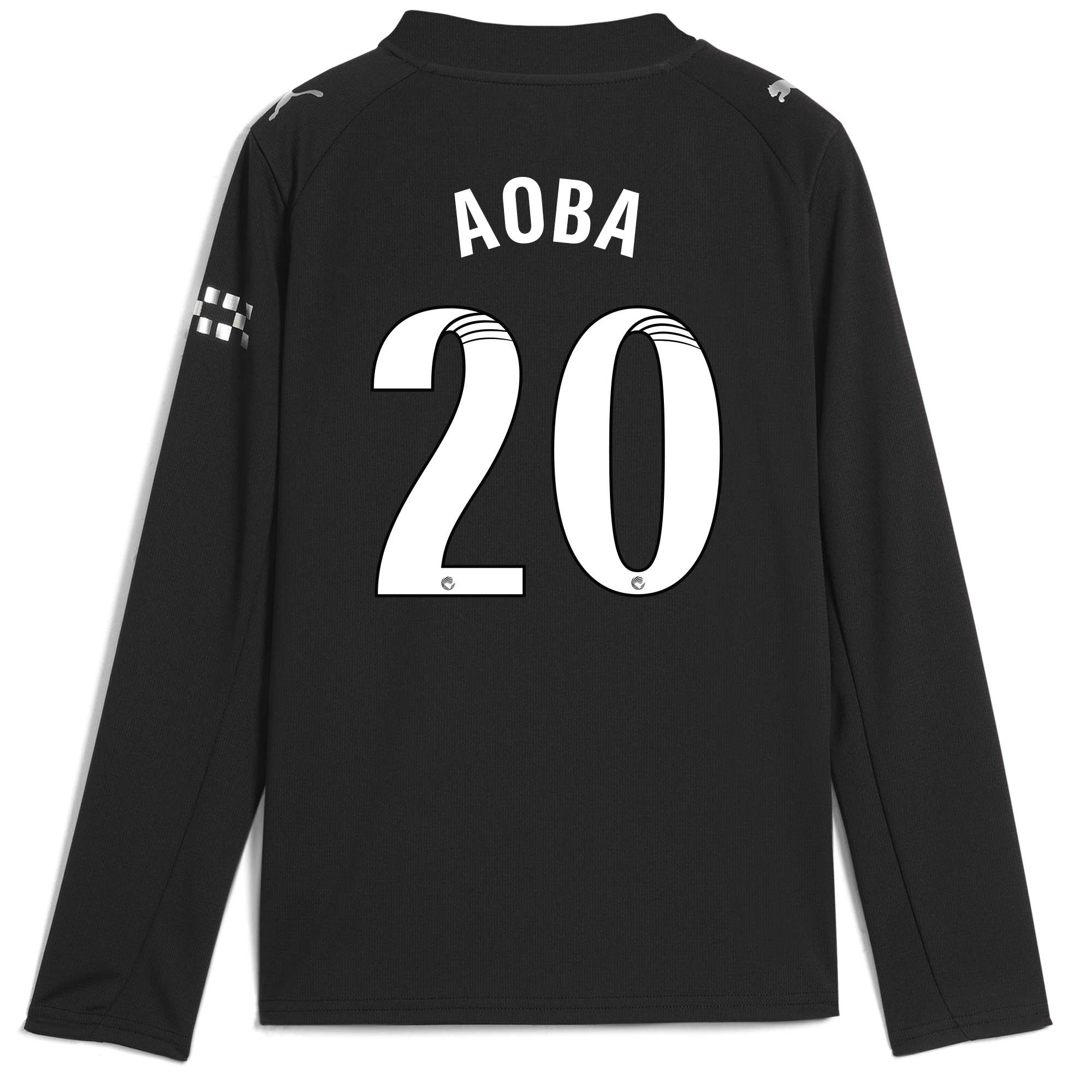 Manchester City kids manchester city away jersey 202526 long sleeve with aoba 20 printing Collection - ManchesterCitystore.com