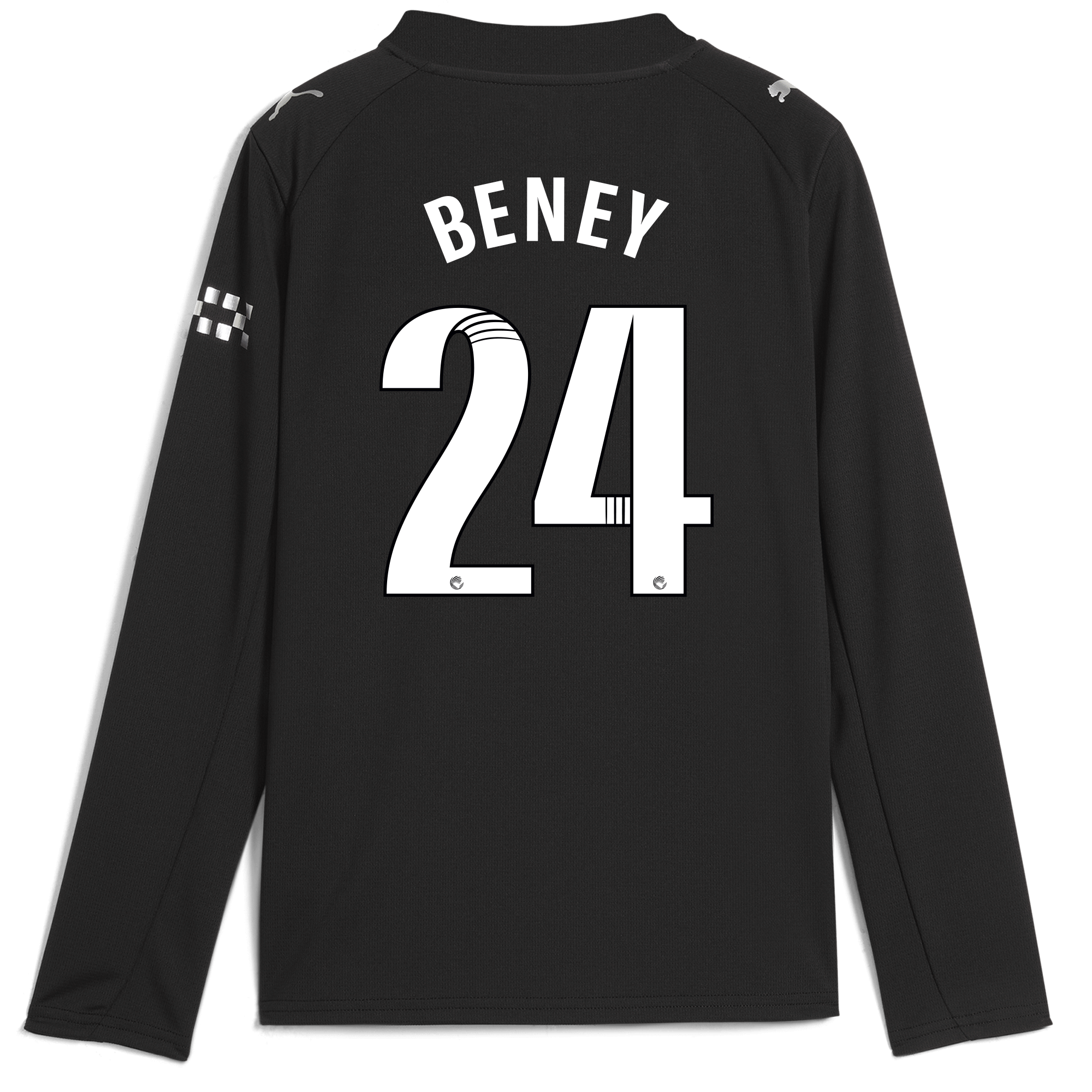 Manchester City kids manchester city away jersey 202526 long sleeve with beney 24 printing Collection - ManchesterCitystore.com