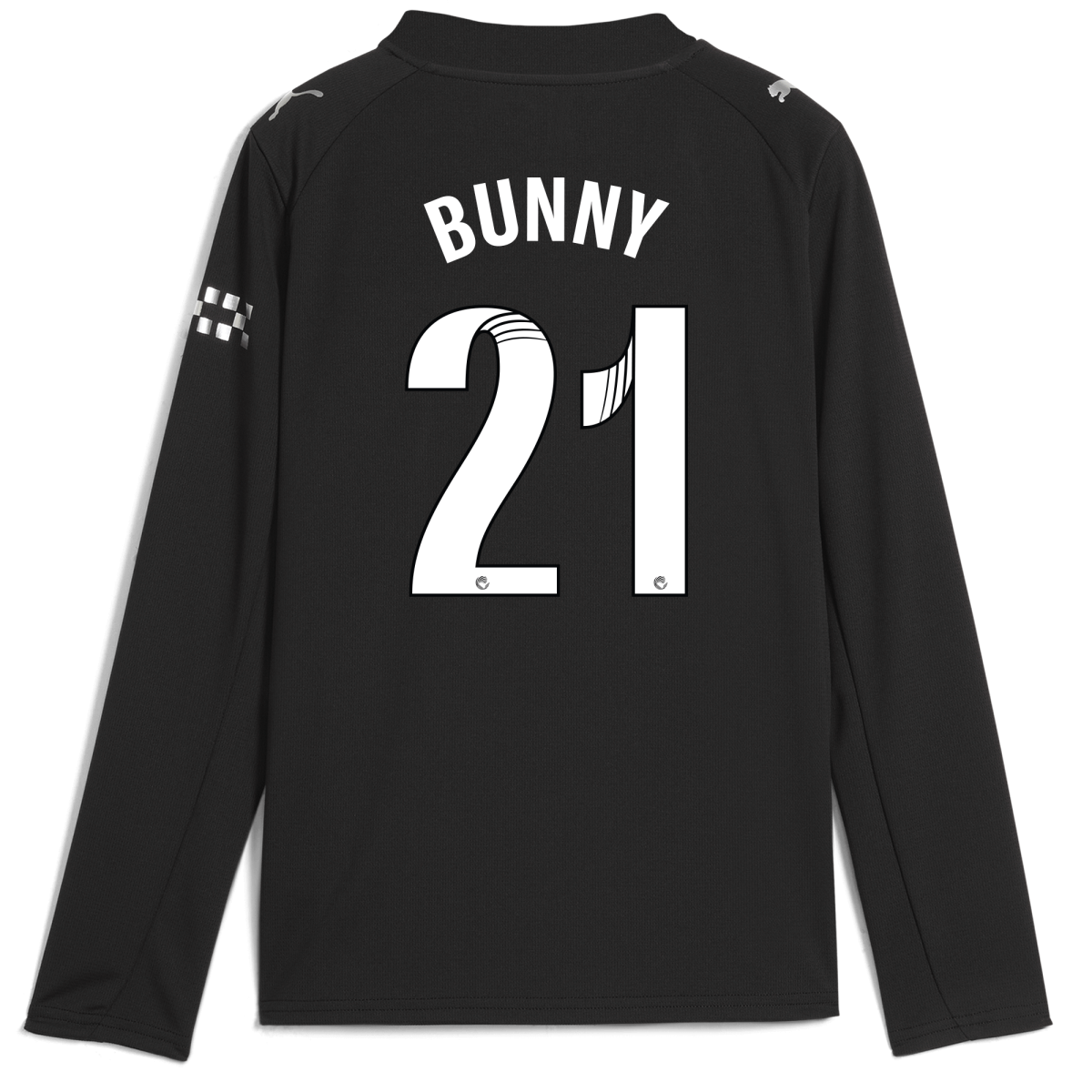 Manchester City kids manchester city away jersey 202526 long sleeve with bunny 21 printing Collection - ManchesterCitystore.com