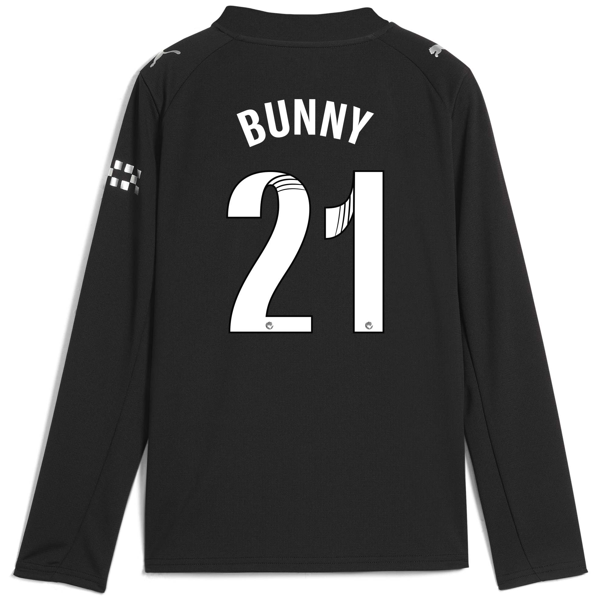 Manchester City kids manchester city away jersey 202526 long sleeve with bunny 21 printing Collection - ManchesterCitystore.com