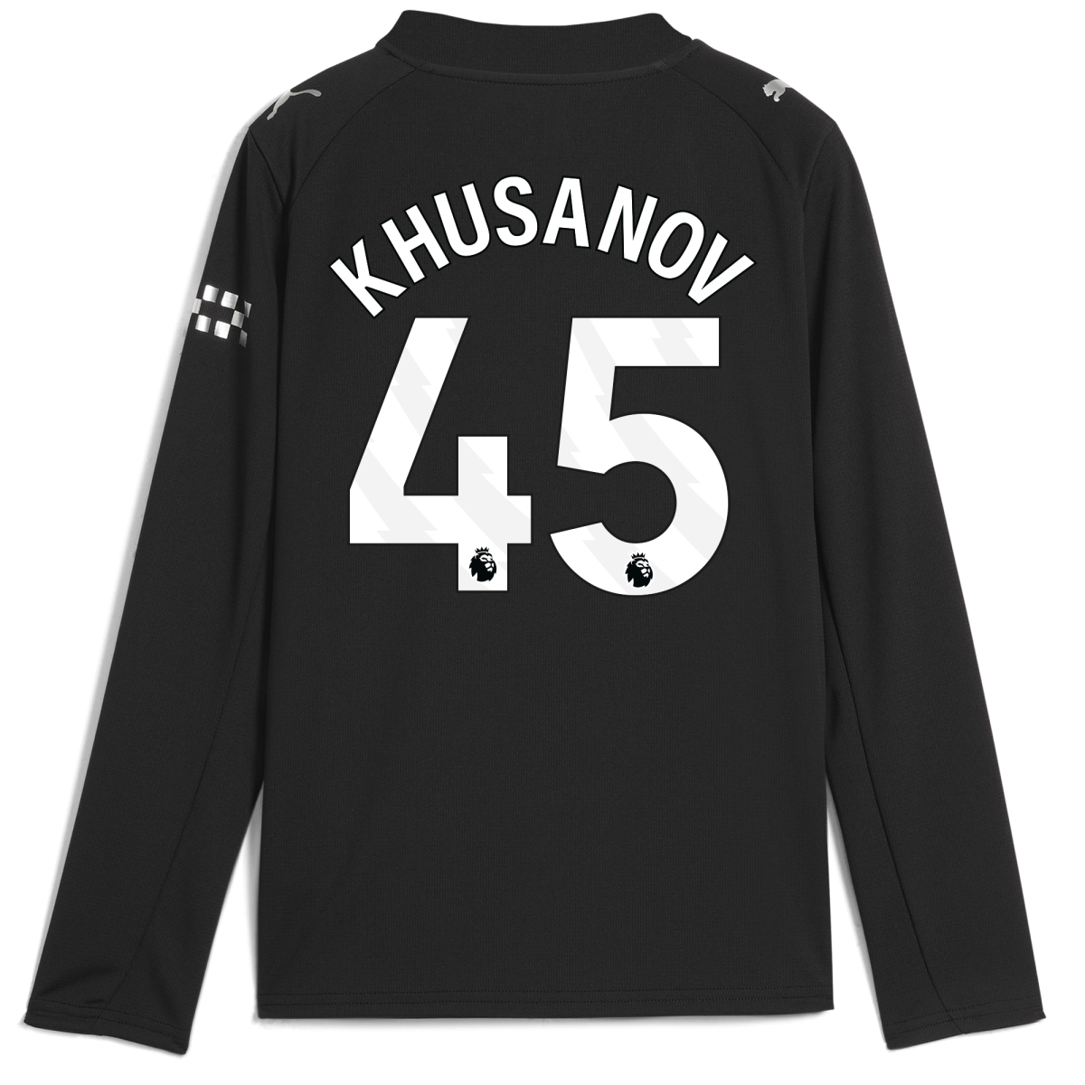 Manchester City kids manchester city away jersey 202526 long sleeve with khusanov 45 printing Collection - ManchesterCitystore.com