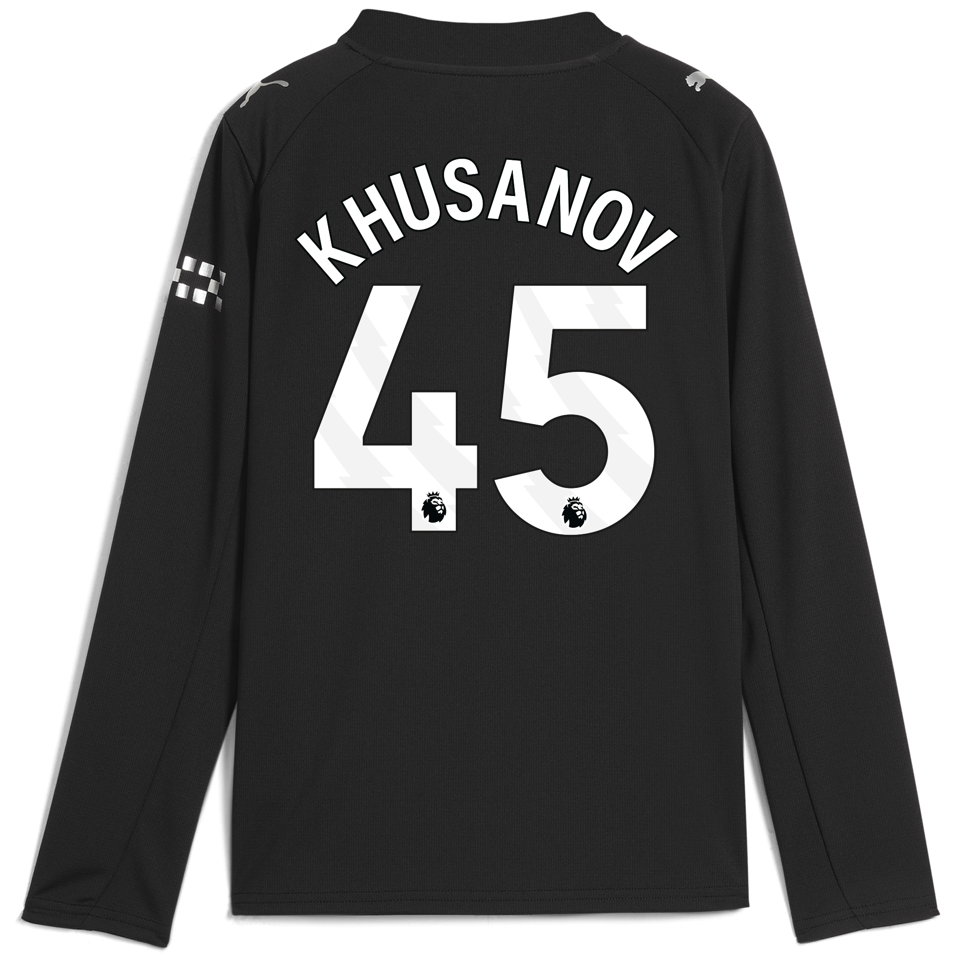 Manchester City kids manchester city away jersey 202526 long sleeve with khusanov 45 printing Collection - ManchesterCitystore.com