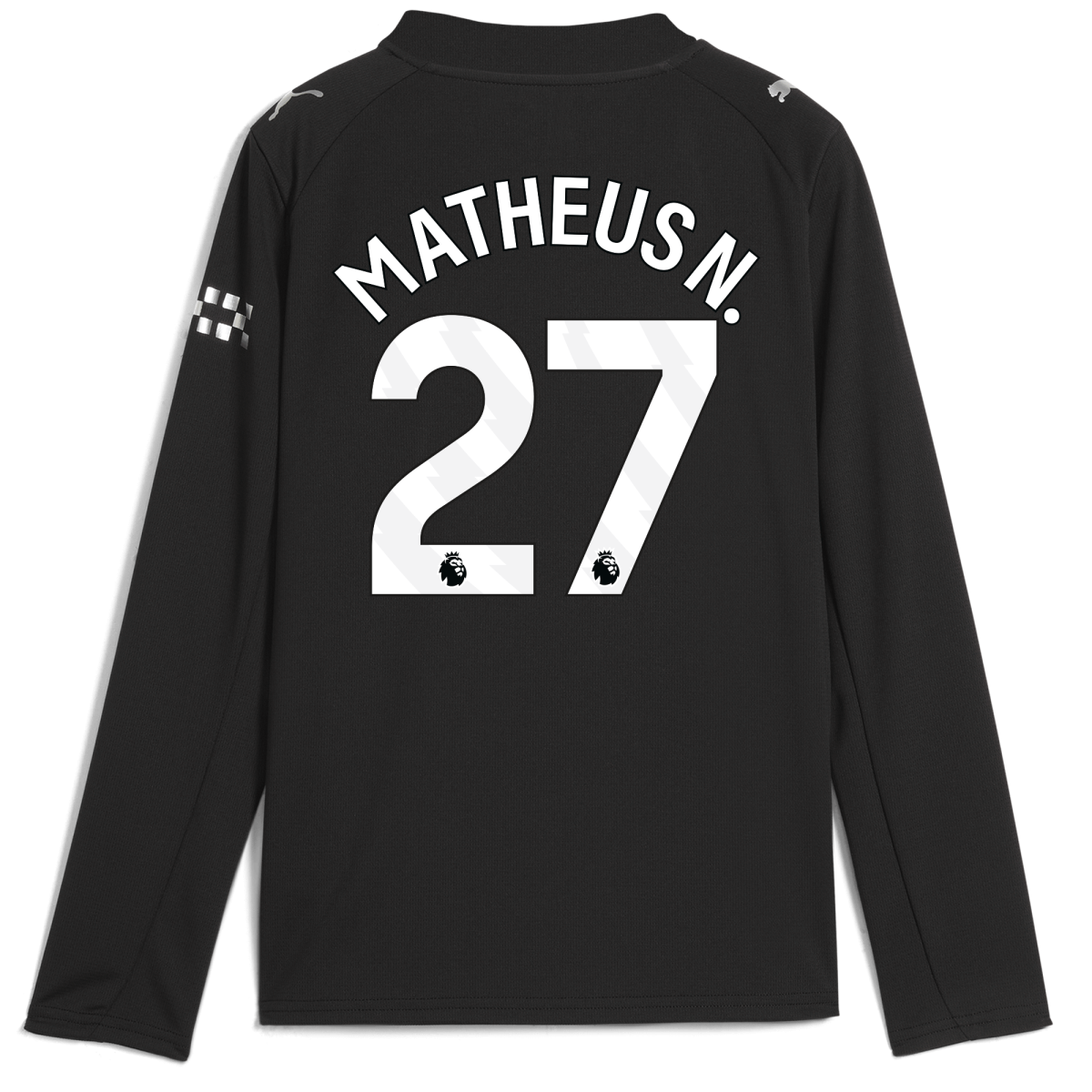 Manchester City kids manchester city away jersey 202526 long sleeve with matheus n. 27 printing Collection - ManchesterCitystore.com