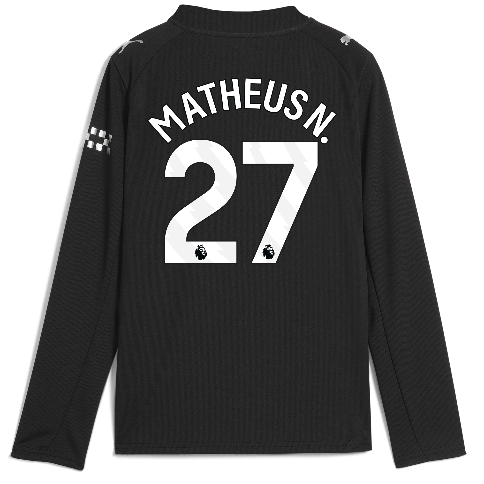 Manchester City kids manchester city away jersey 202526 long sleeve with matheus n. 27 printing Collection - ManchesterCitystore.com