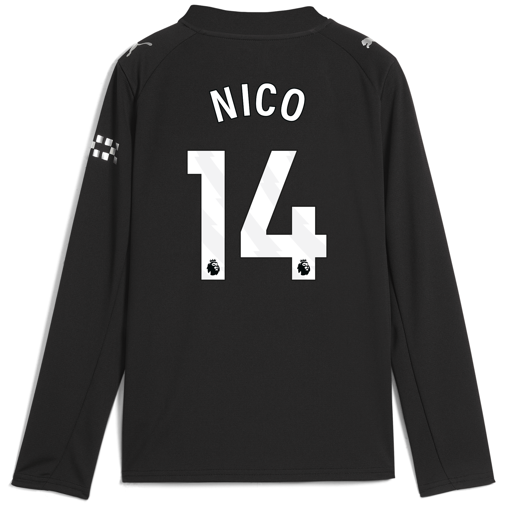 Manchester City kids manchester city away jersey 202526 long sleeve with nico 14 printing Collection - ManchesterCitystore.com