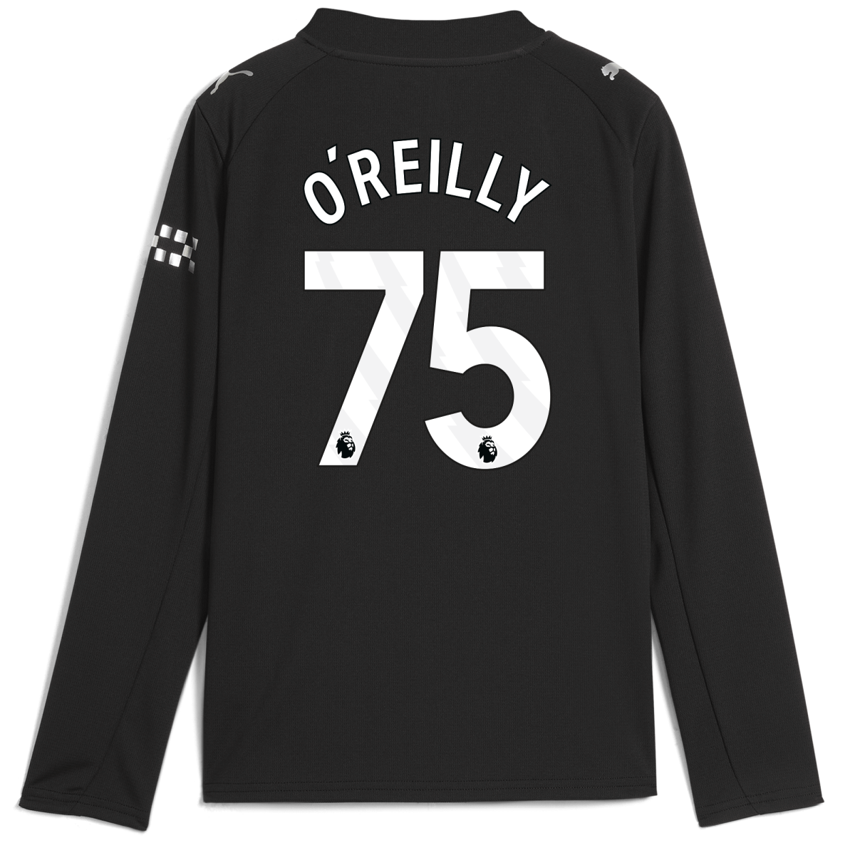 Manchester City kids manchester city away jersey 202526 long sleeve with oreilly 75 printing Collection - ManchesterCitystore.com