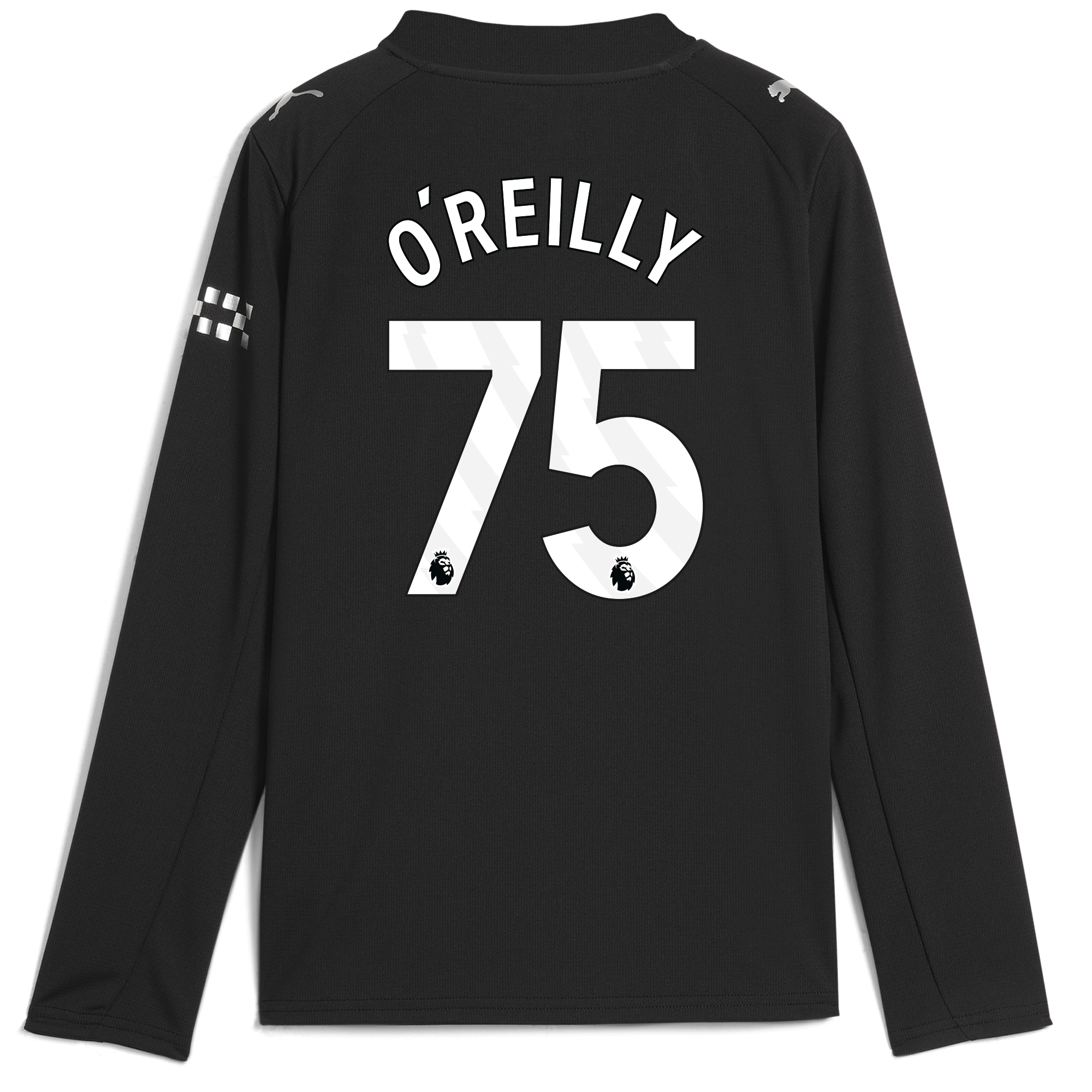 Manchester City kids manchester city away jersey 202526 long sleeve with oreilly 75 printing Collection - ManchesterCitystore.com