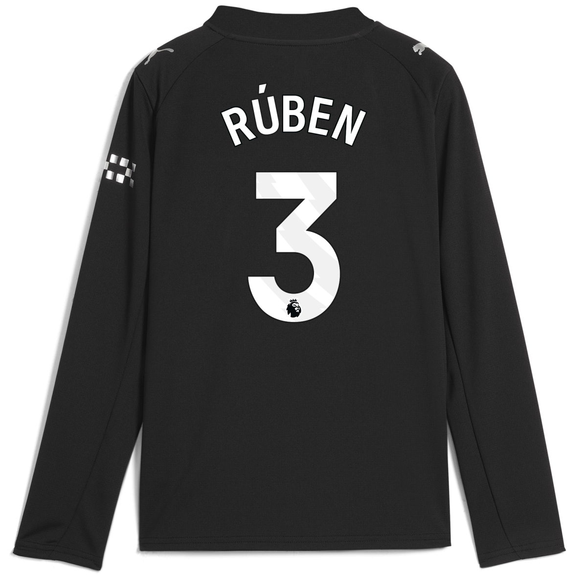 Manchester City kids manchester city away jersey 202526 long sleeve with ruben 3 printing Collection - ManchesterCitystore.com