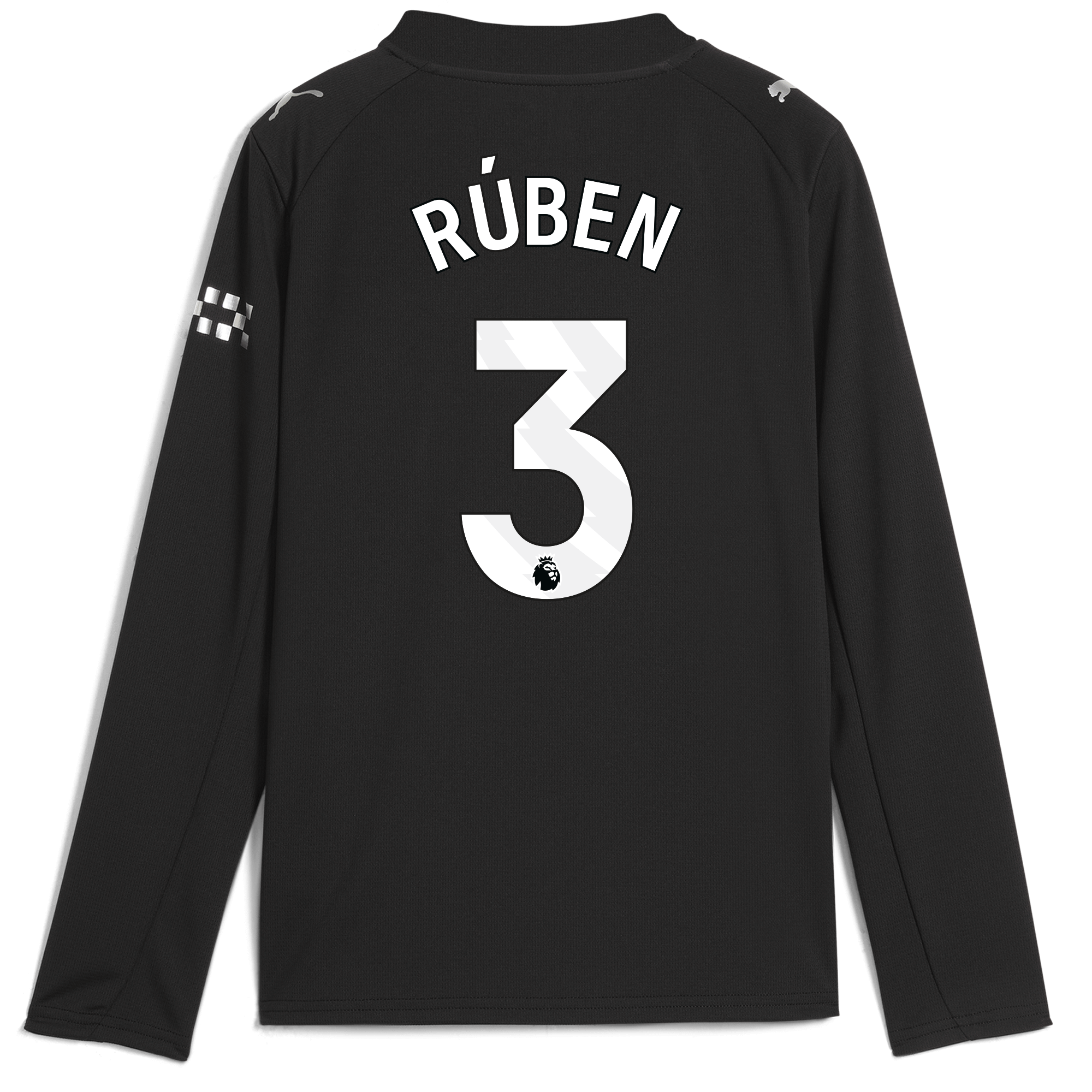 Manchester City kids manchester city away jersey 202526 long sleeve with ruben 3 printing Collection - ManchesterCitystore.com