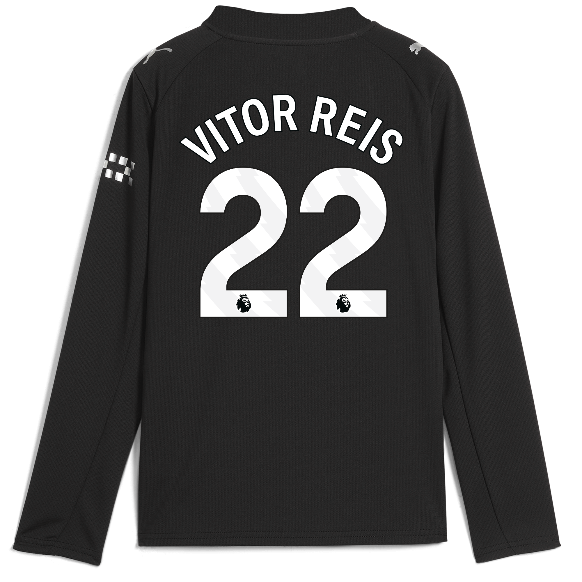 Manchester City kids manchester city away jersey 202526 long sleeve with vitor reis 22 printing Collection - ManchesterCitystore.com