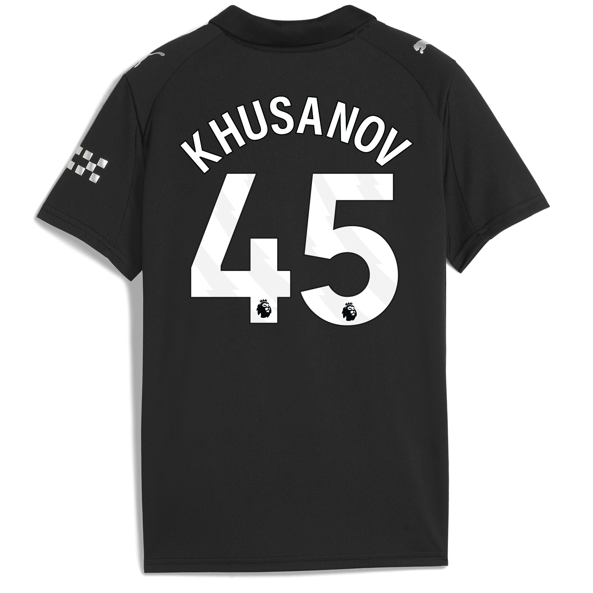Manchester City kids manchester city away jersey 202526 with khusanov 45 printing Collection - ManchesterCitystore.com