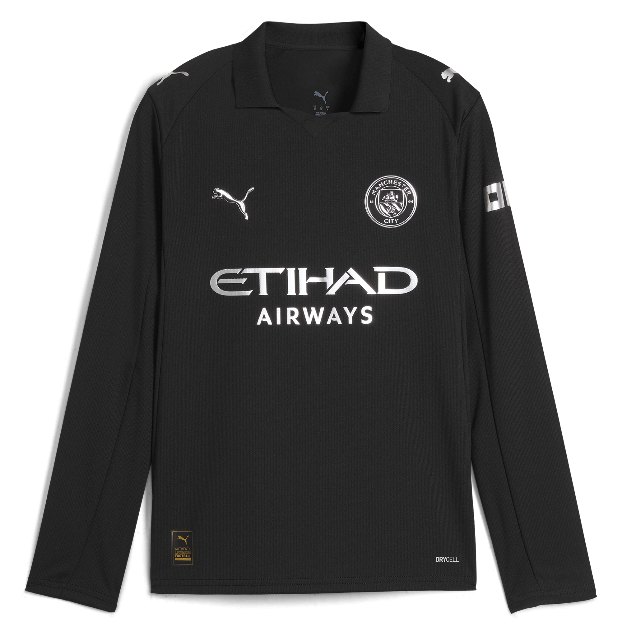 Manchester City kids manchester city away jersey black 202526 long sleeve with custom printing Collection - ManchesterCitystore.com