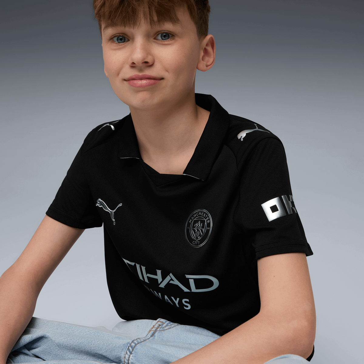 Manchester City kids manchester city away jersey black 202526 Collection - ManchesterCitystore.com
