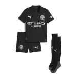 Manchester City kids manchester city away mini kit black 202526 Collection - ManchesterCitystore.com