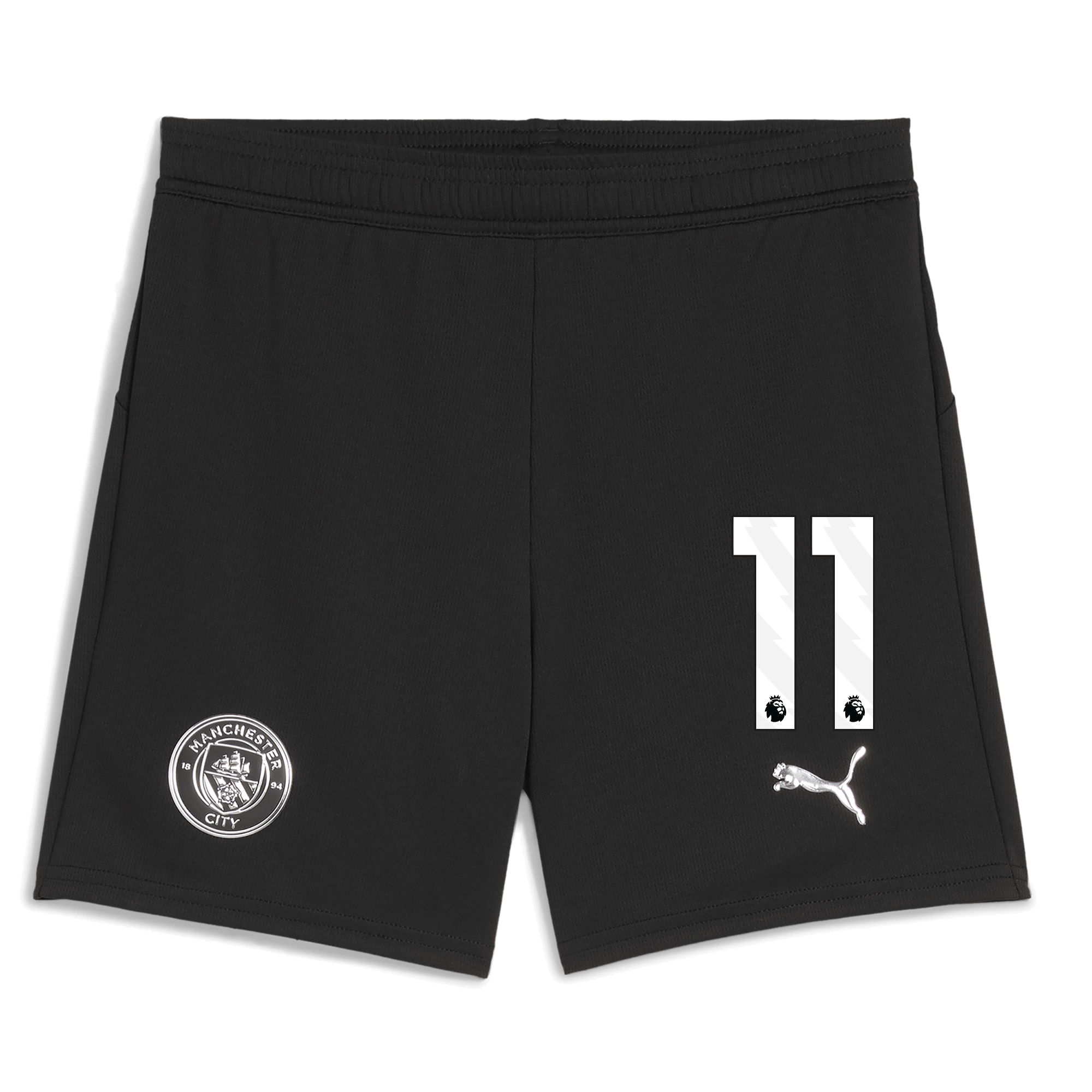 Manchester City kids manchester city football shorts black 202526 with 11 Collection - ManchesterCitystore.com