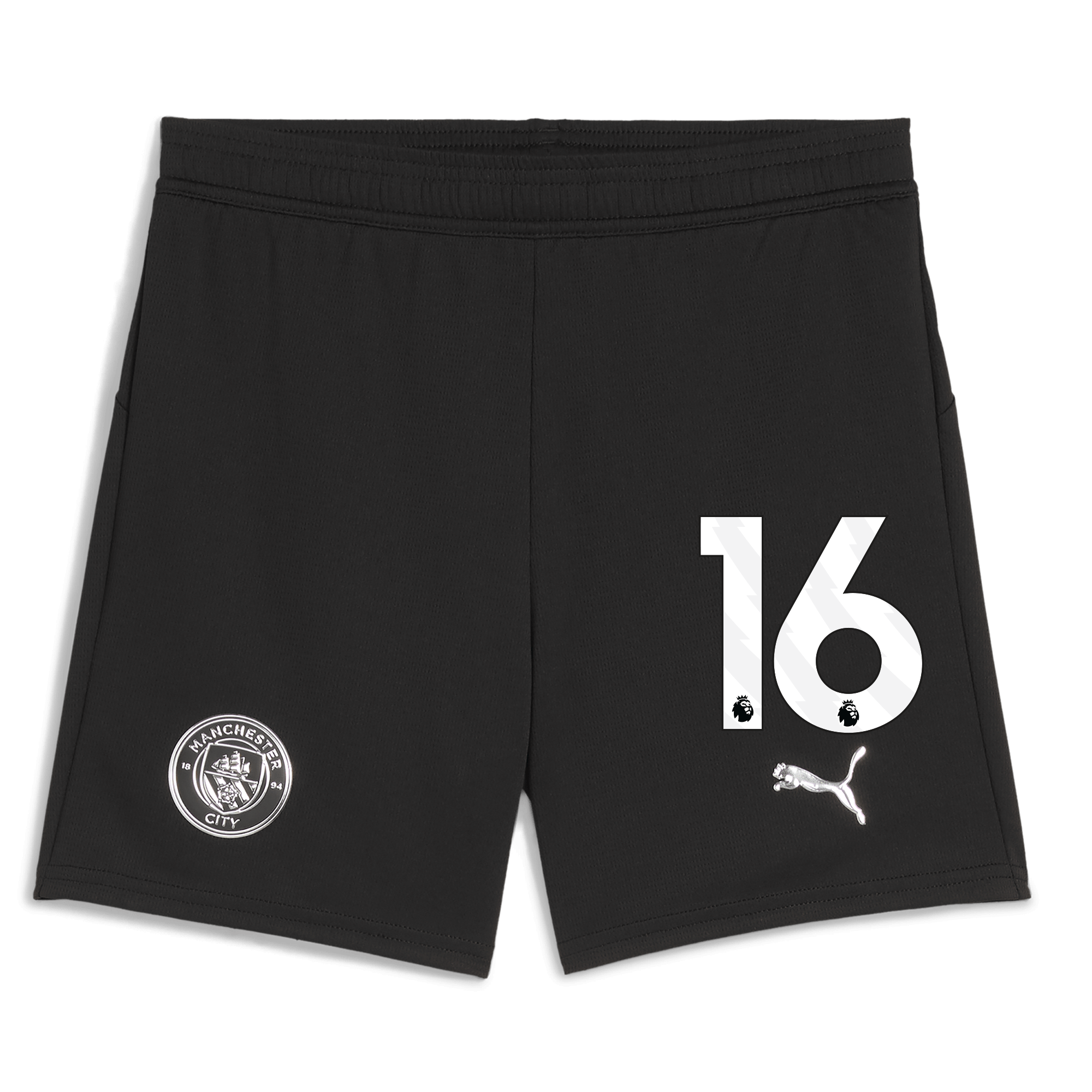 Manchester City kids manchester city football shorts black 202526 with 16 Collection - ManchesterCitystore.com