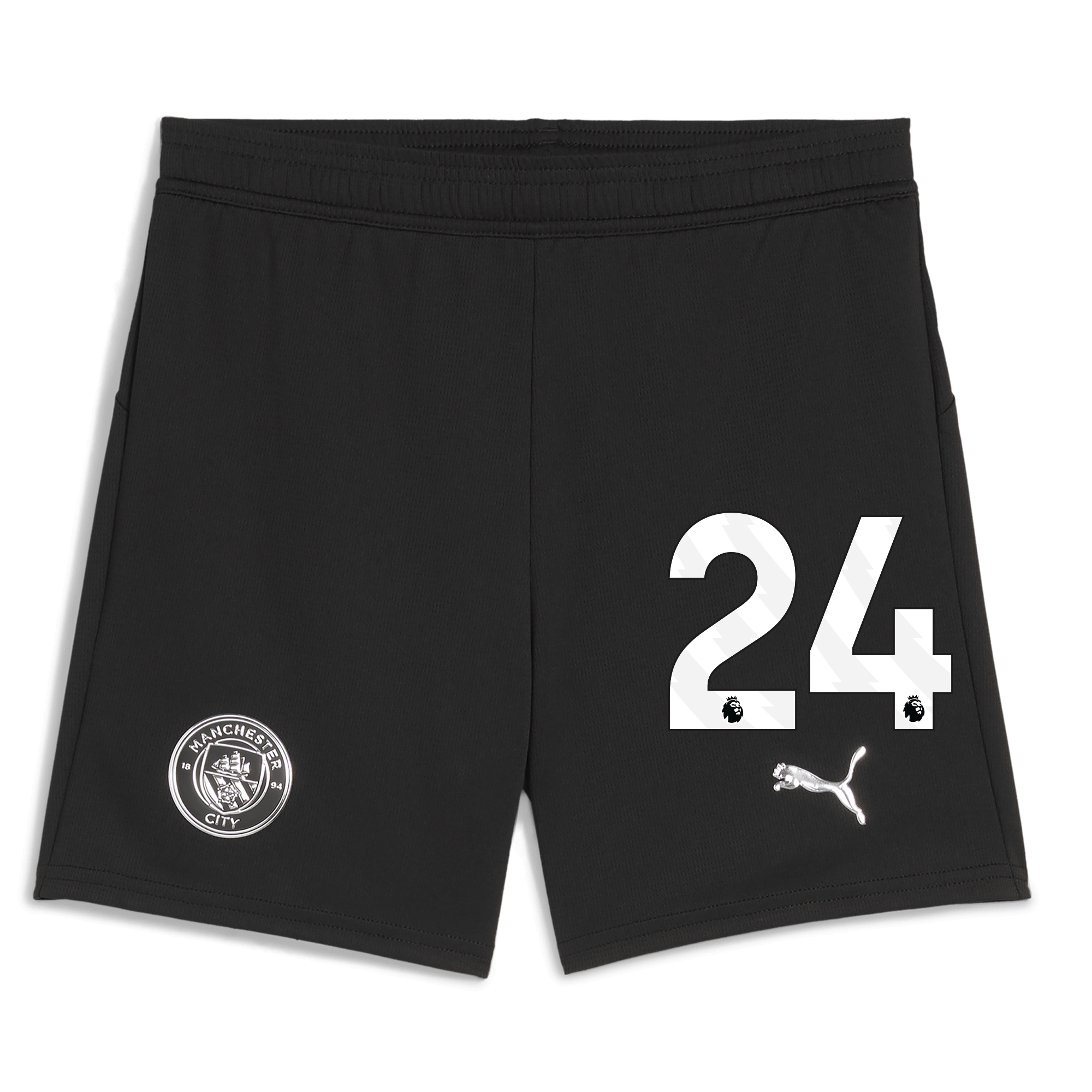 Manchester City kids manchester city football shorts black 202526 with 24 Collection - ManchesterCitystore.com