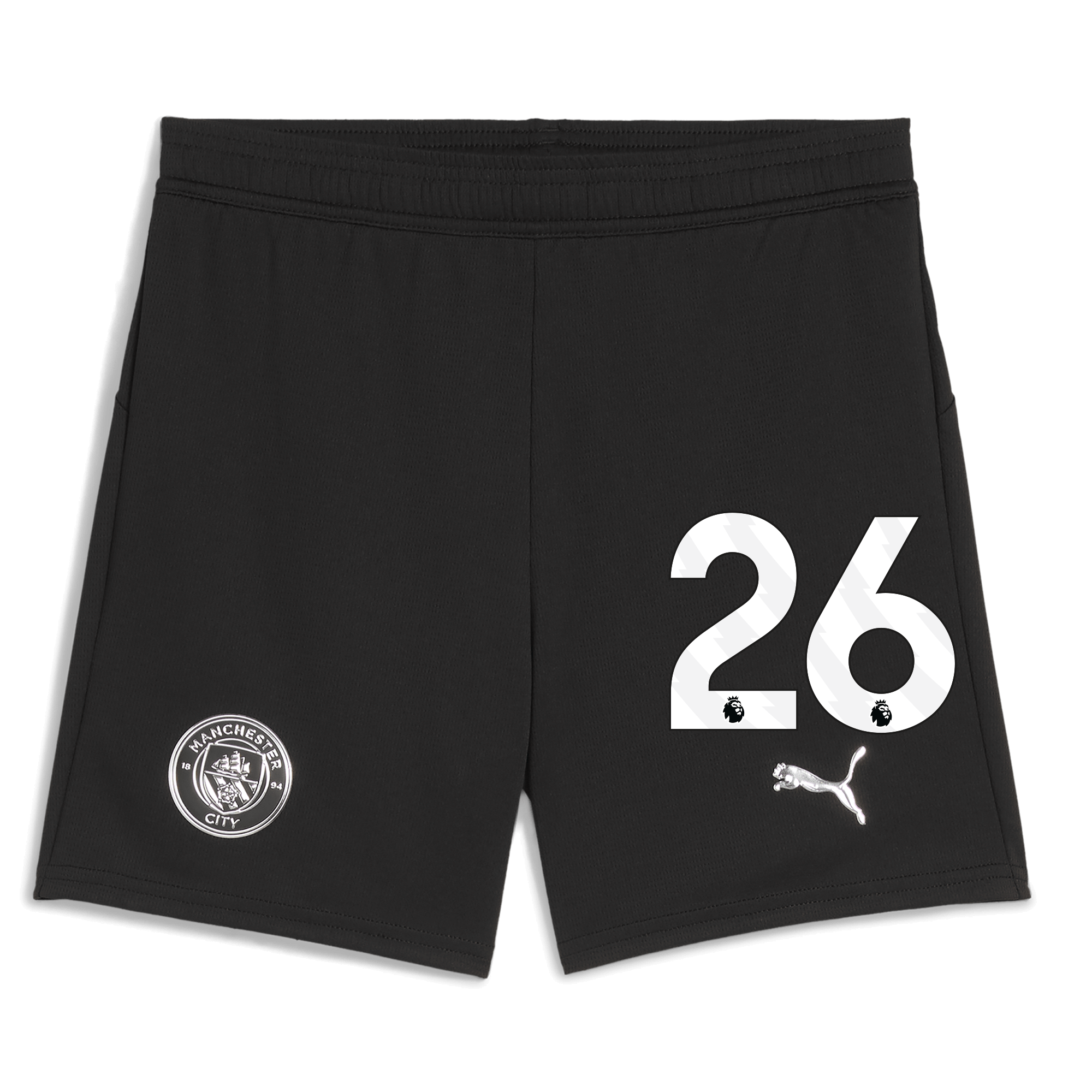 Manchester City kids manchester city football shorts black 202526 with 26 Collection - ManchesterCitystore.com