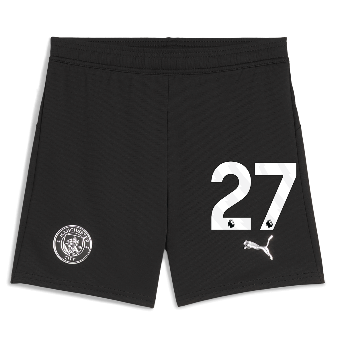 Manchester City kids manchester city football shorts black 202526 with 27 Collection - ManchesterCitystore.com