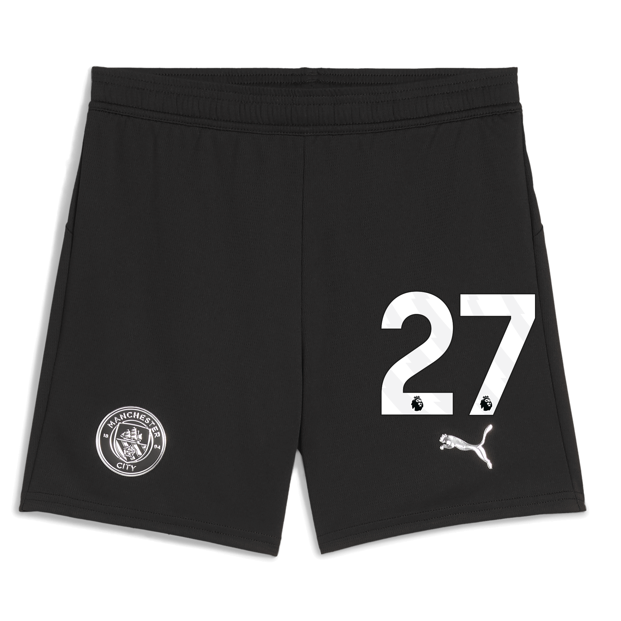 Manchester City kids manchester city football shorts black 202526 with 27 Collection - ManchesterCitystore.com