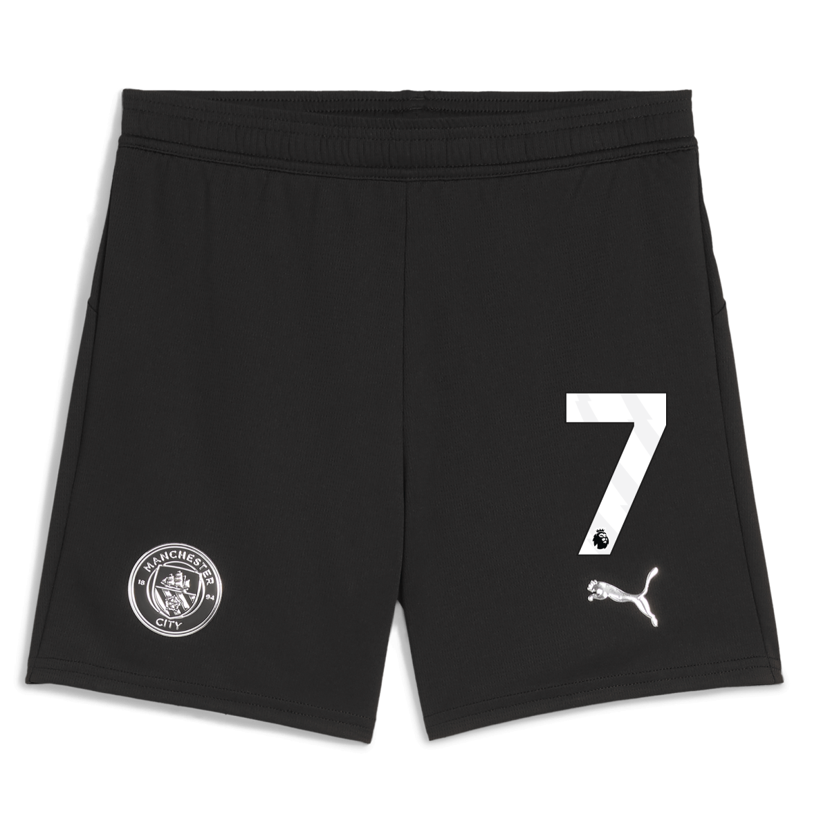Manchester City kids manchester city football shorts black 202526 with 7 Collection - ManchesterCitystore.com