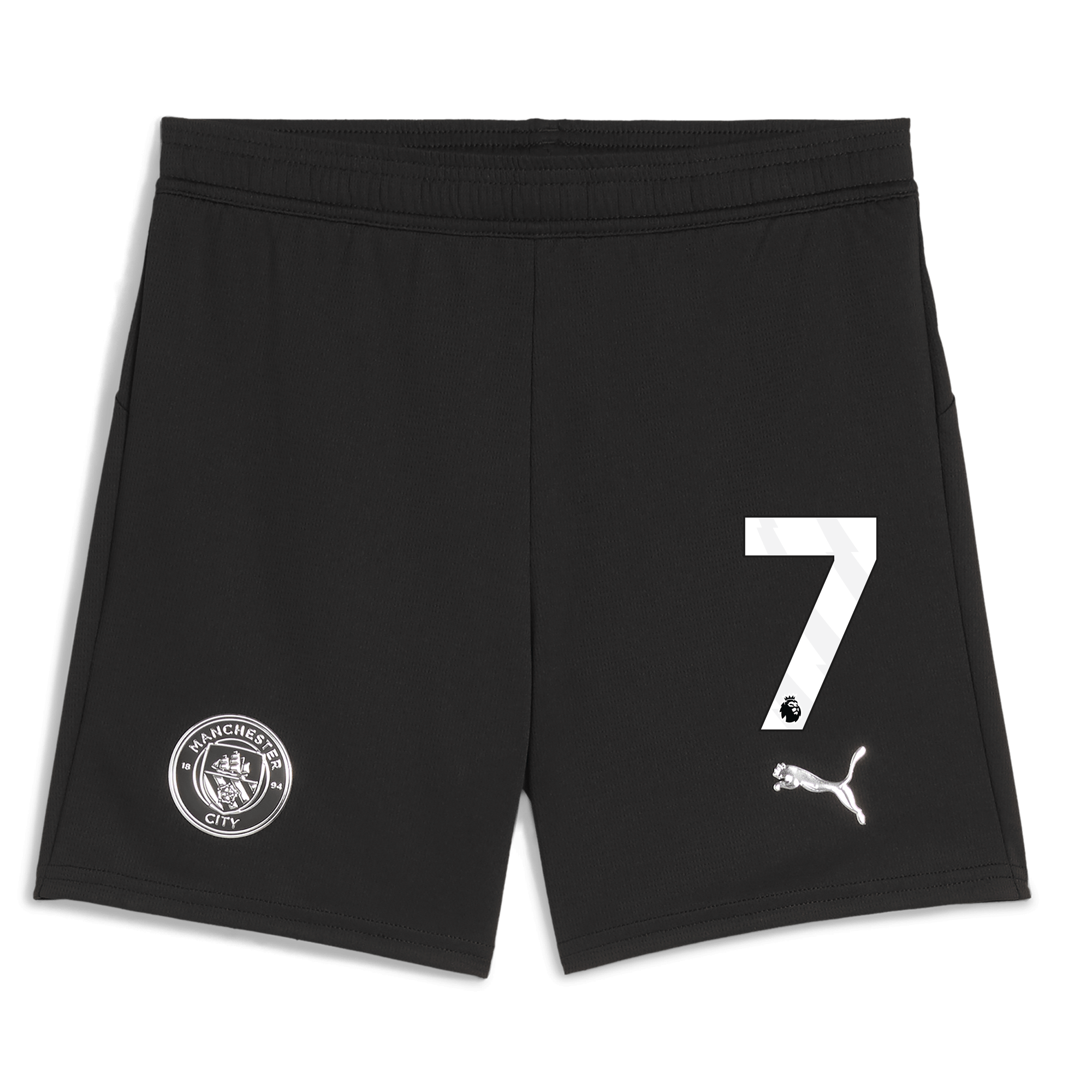 Manchester City kids manchester city football shorts black 202526 with 7 Collection - ManchesterCitystore.com