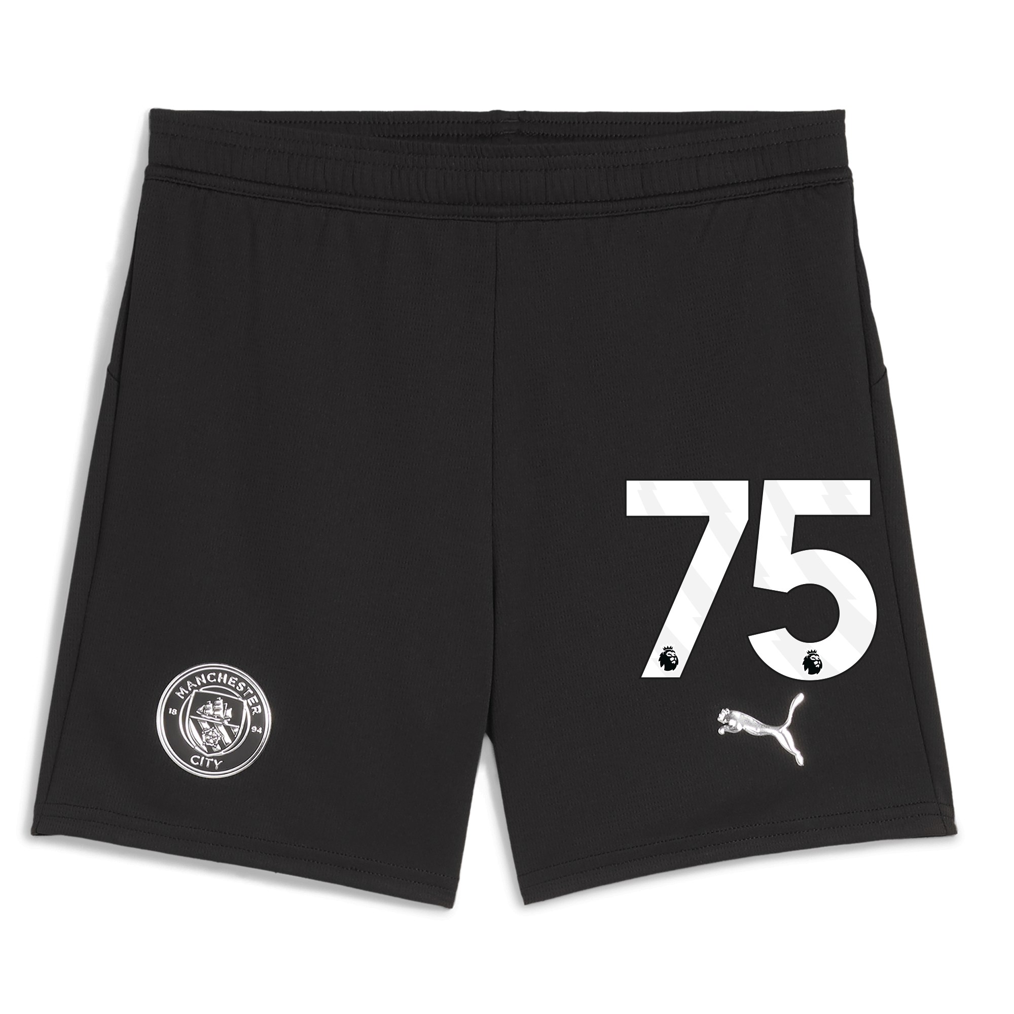 Manchester City kids manchester city football shorts black 202526 with 75 Collection - ManchesterCitystore.com