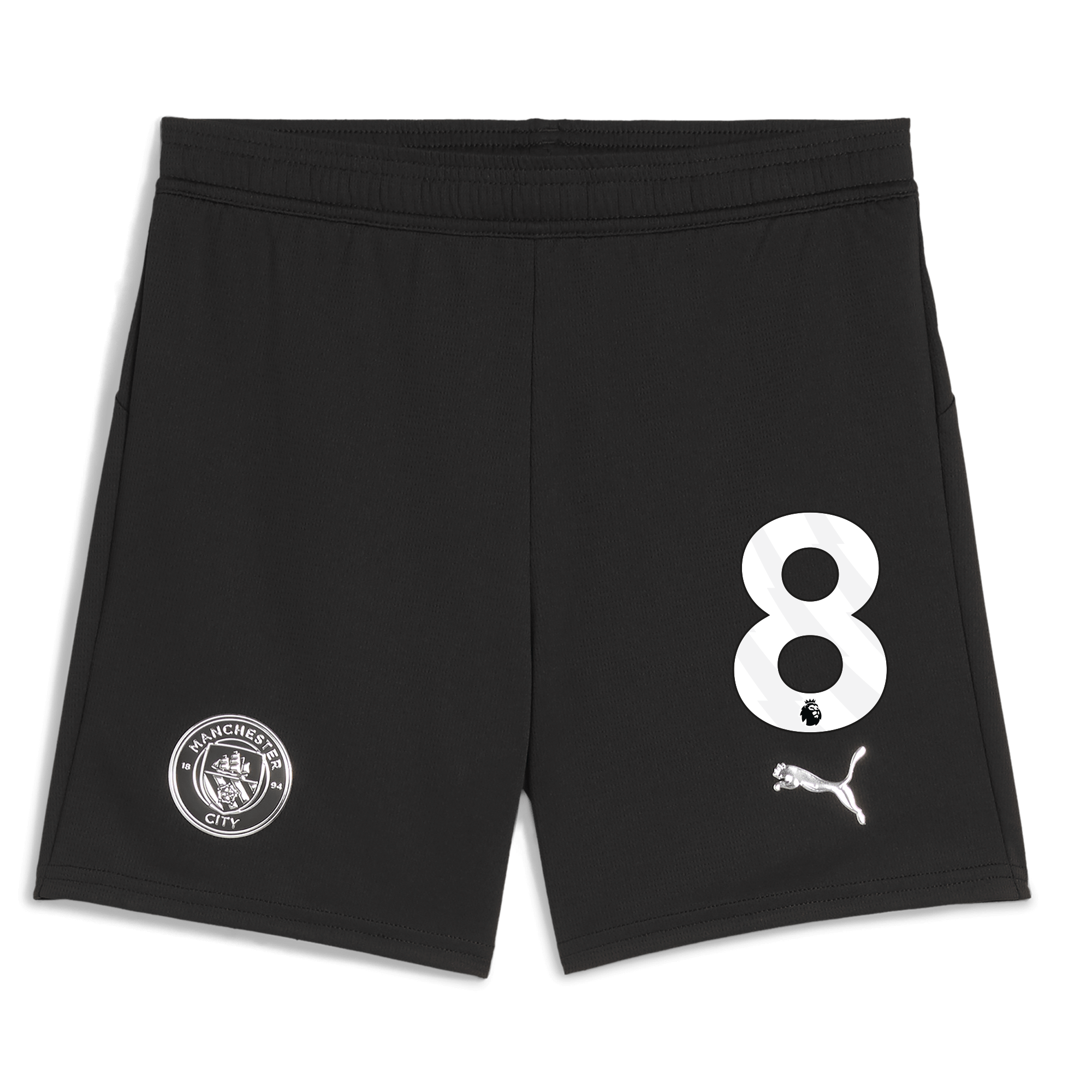 Manchester City kids manchester city football shorts black 202526 with 8 Collection - ManchesterCitystore.com