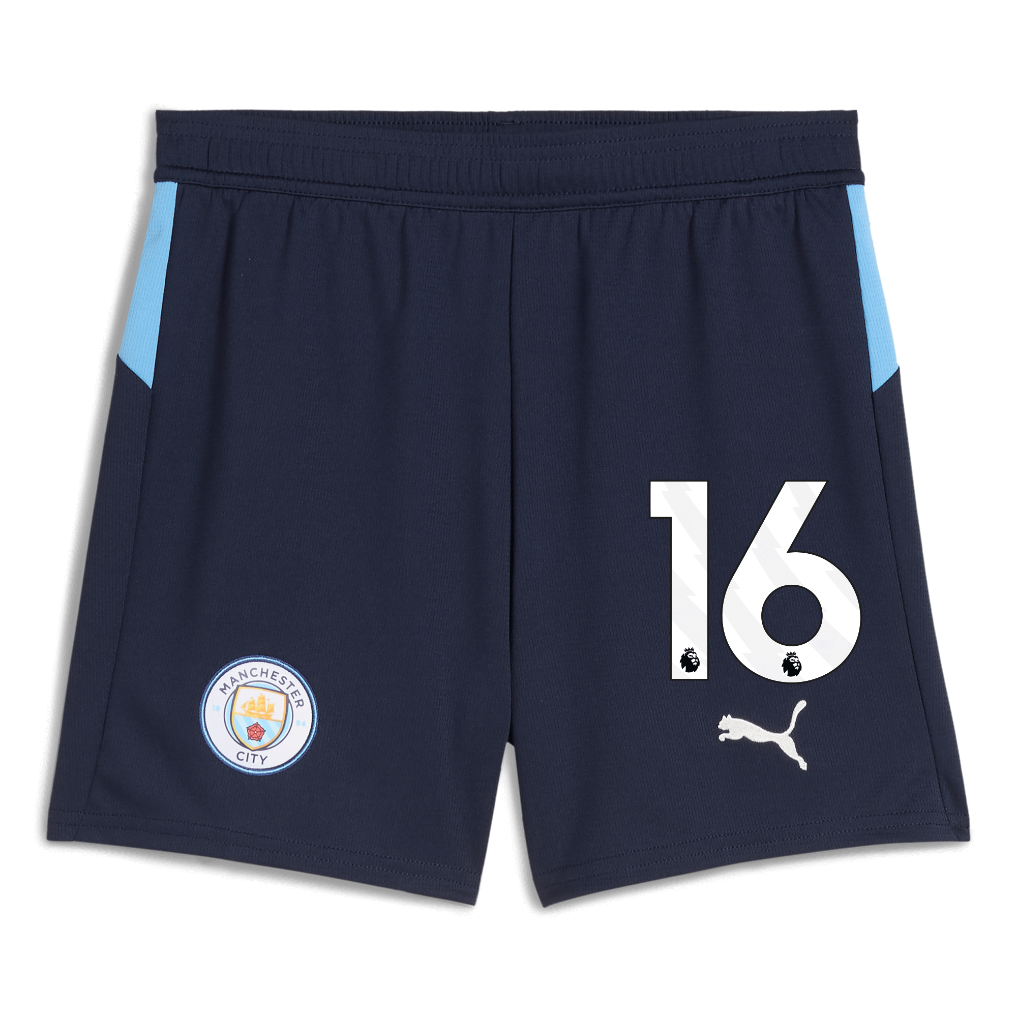 Manchester City kids manchester city football shorts navy 202526 with 16 Collection - ManchesterCitystore.com