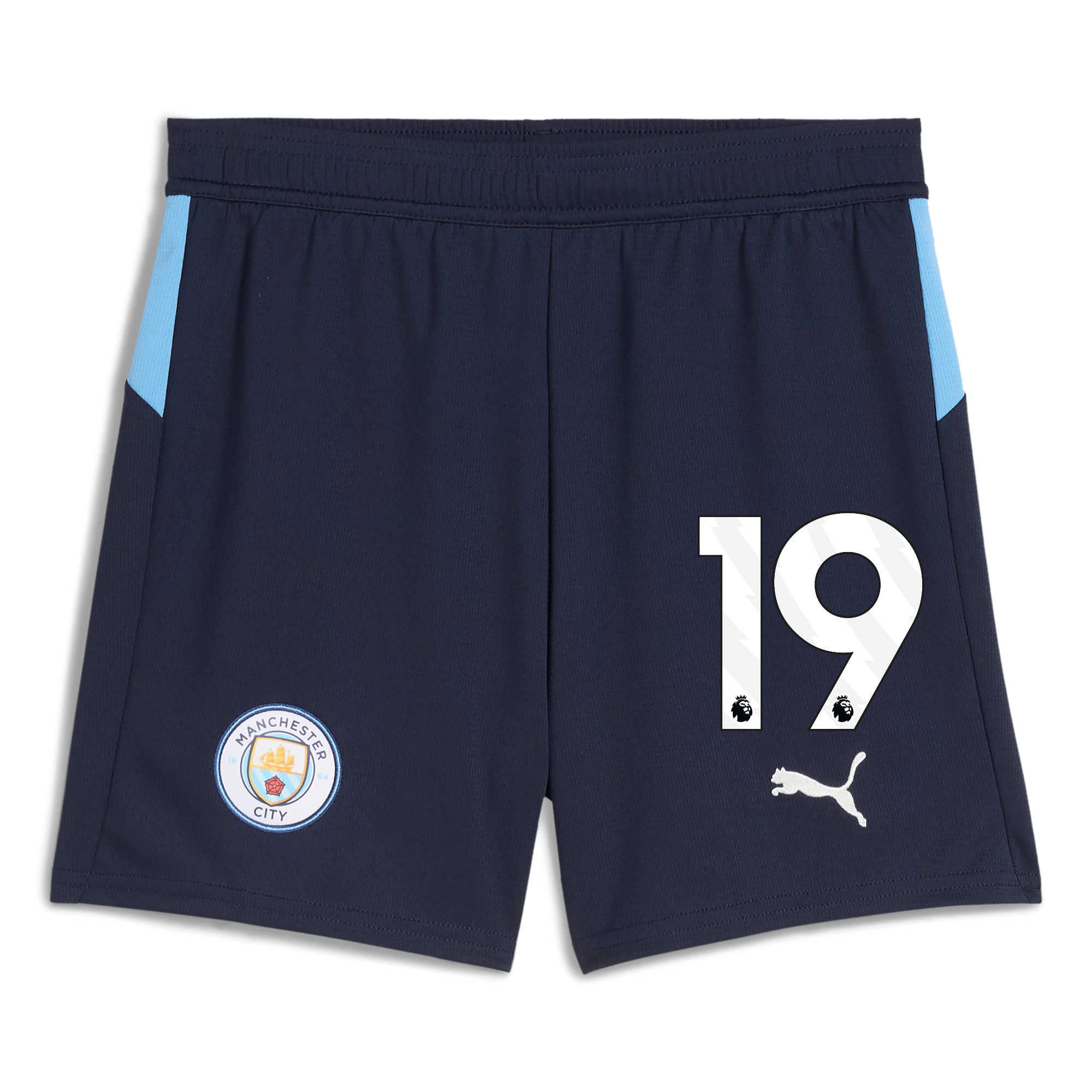 Manchester City kids manchester city football shorts navy 202526 with 19 Collection - ManchesterCitystore.com