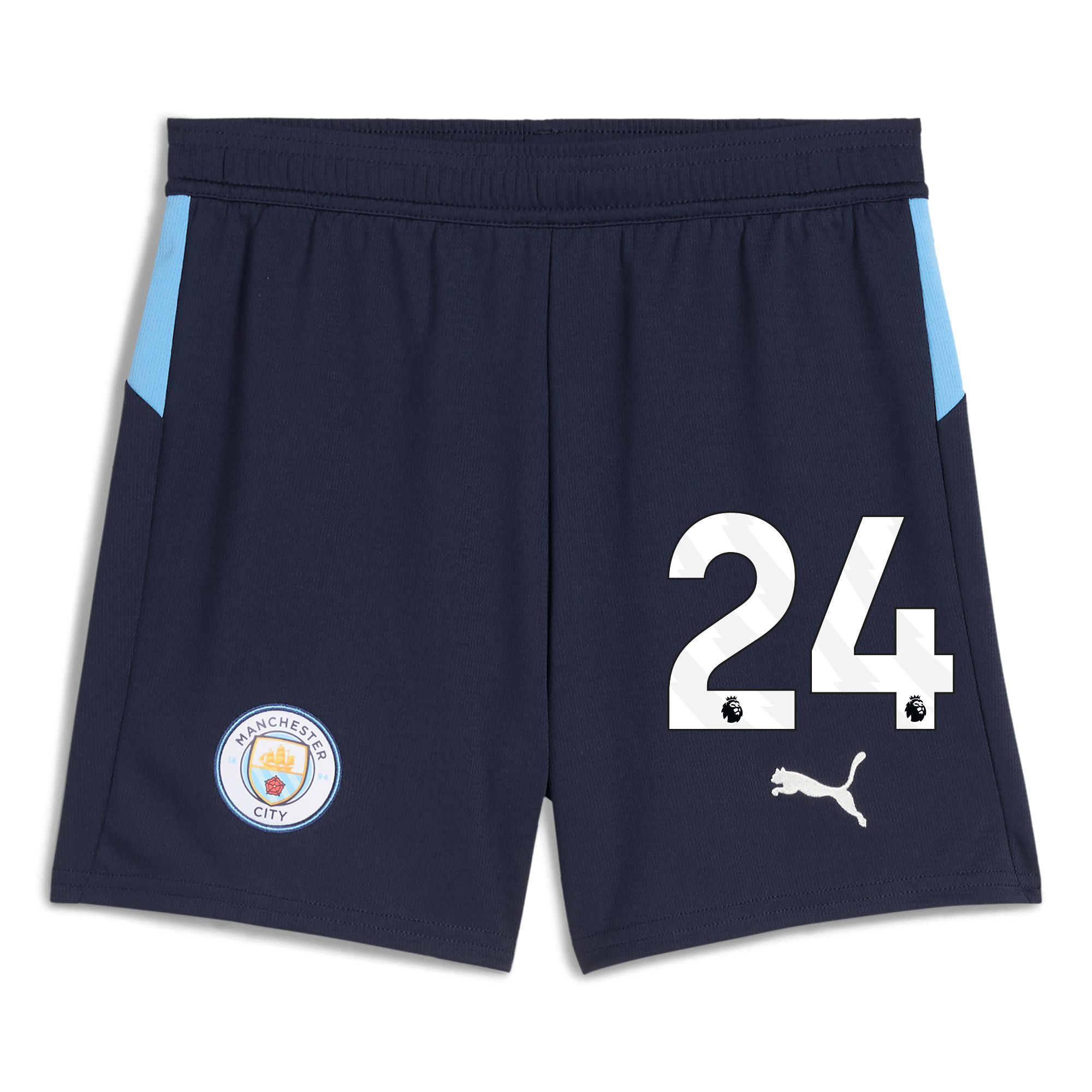 Manchester City kids manchester city football shorts navy 202526 with 24 Collection - ManchesterCitystore.com
