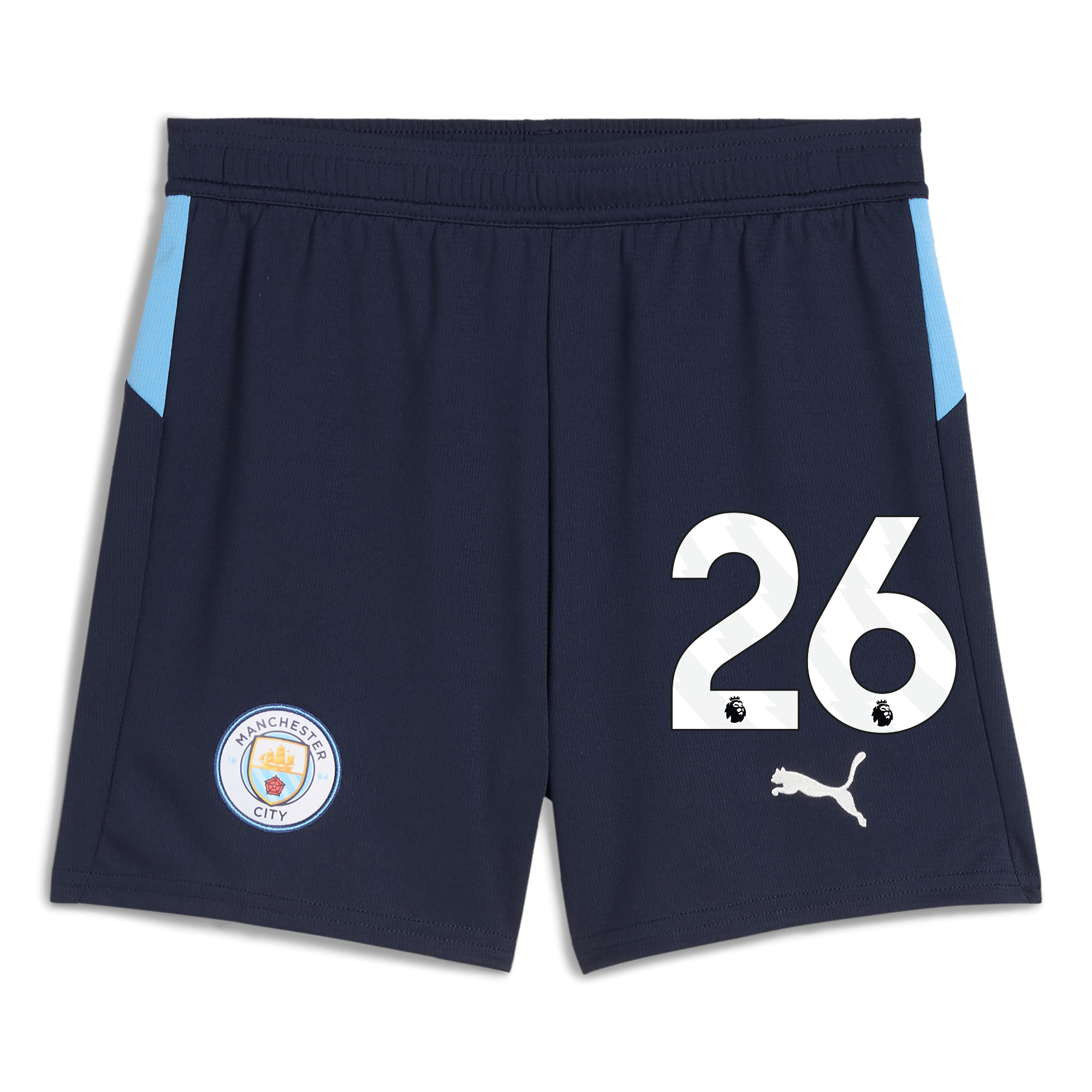 Manchester City kids manchester city football shorts navy 202526 with 26 Collection - ManchesterCitystore.com