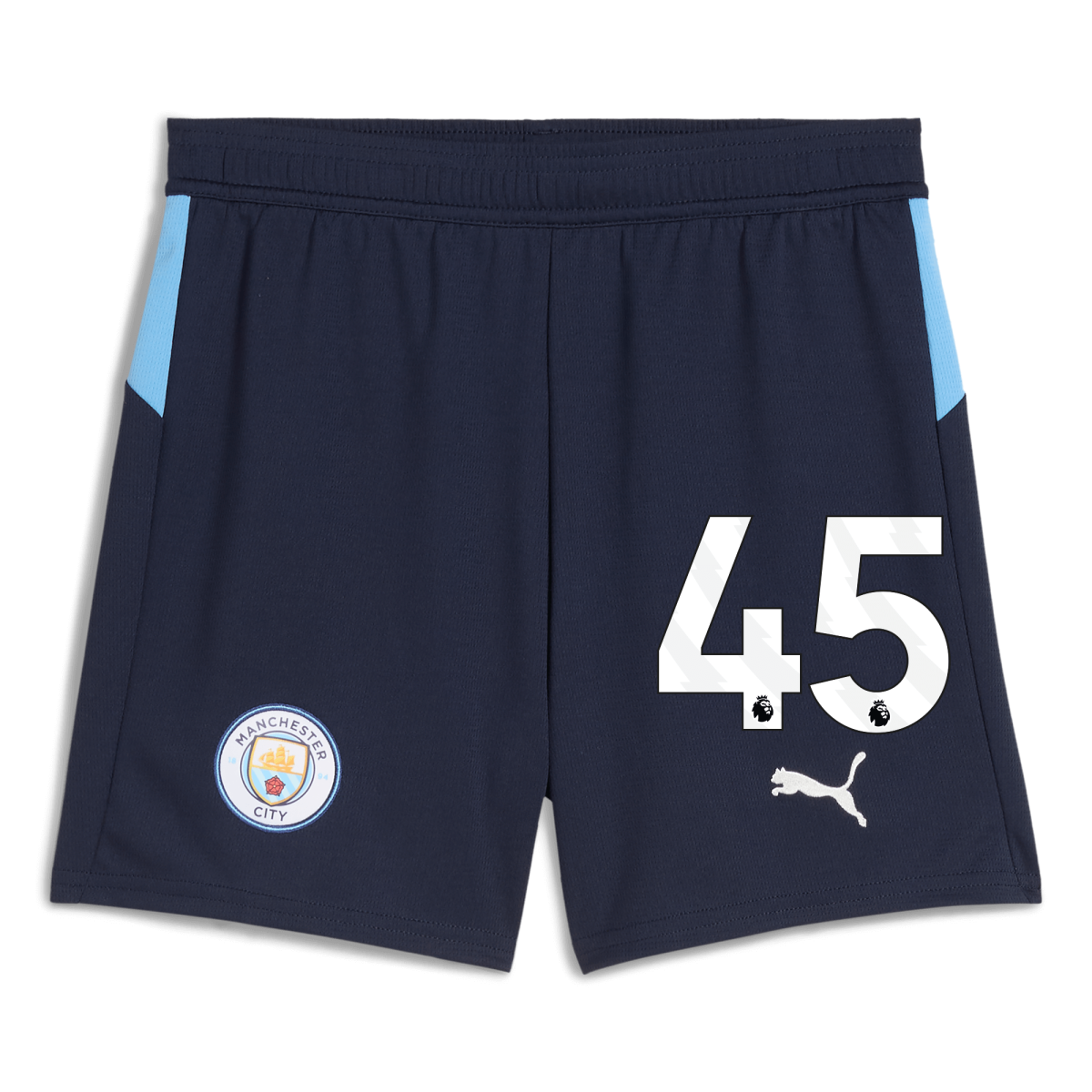 Manchester City kids manchester city football shorts navy 202526 with 45 Collection - ManchesterCitystore.com
