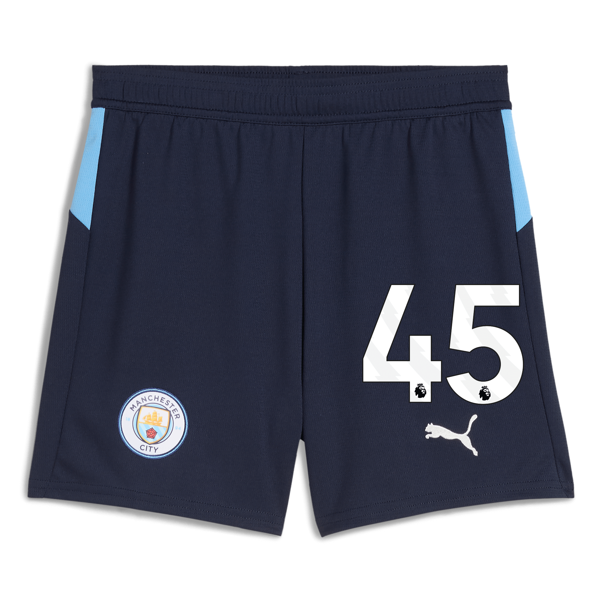 Manchester City kids manchester city football shorts navy 202526 with 45 Collection - ManchesterCitystore.com