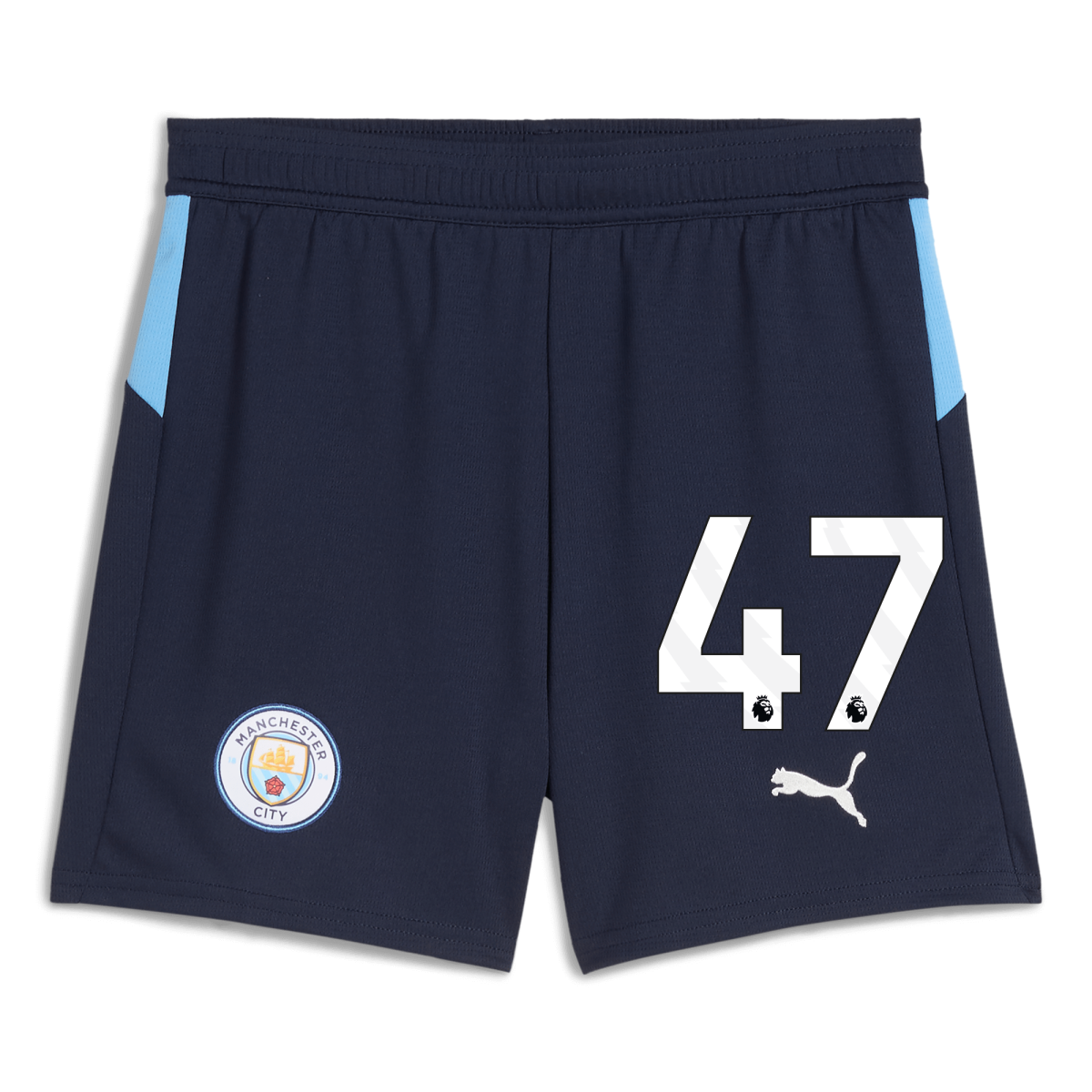 Manchester City kids manchester city football shorts navy 202526 with 47 Collection - ManchesterCitystore.com
