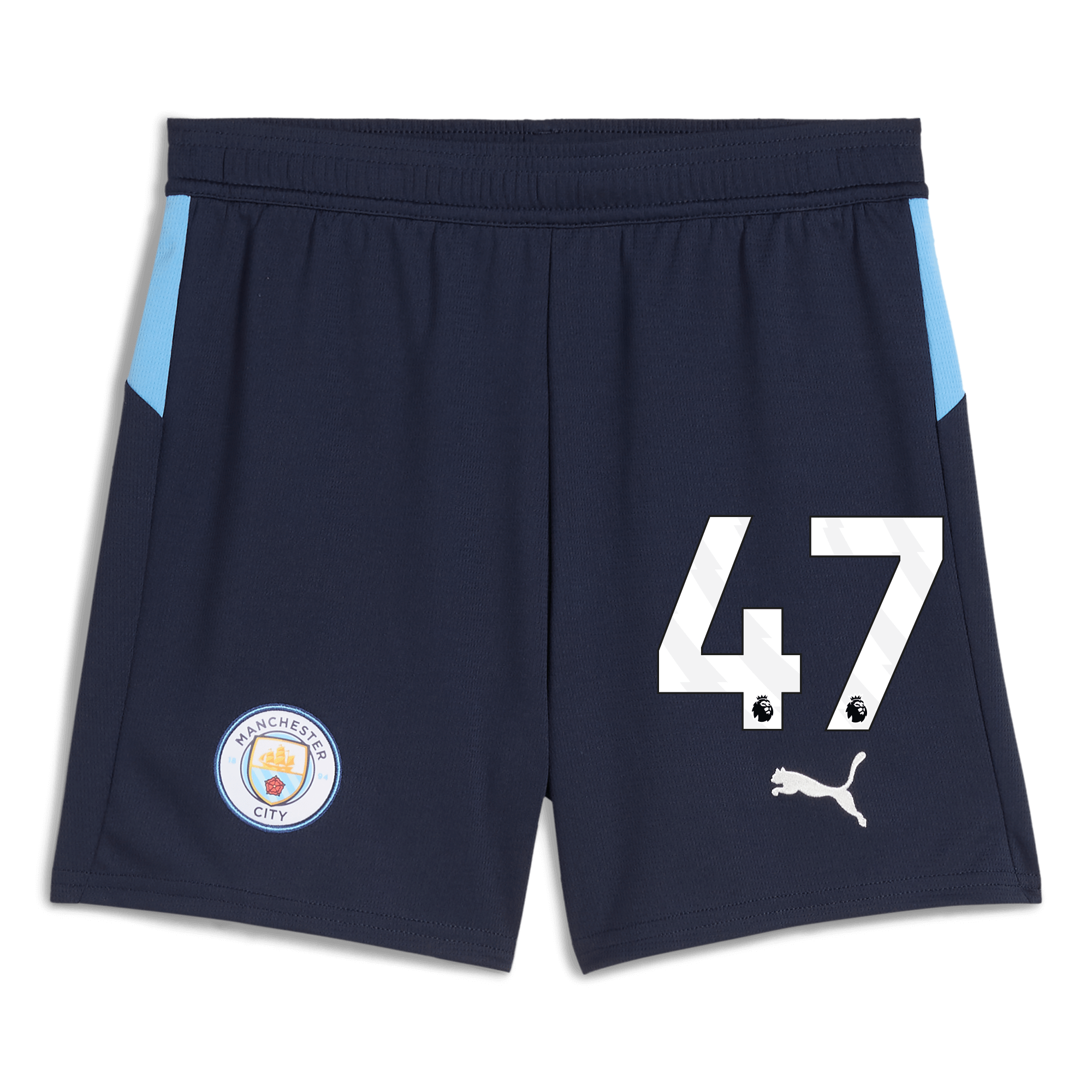 Manchester City kids manchester city football shorts navy 202526 with 47 Collection - ManchesterCitystore.com