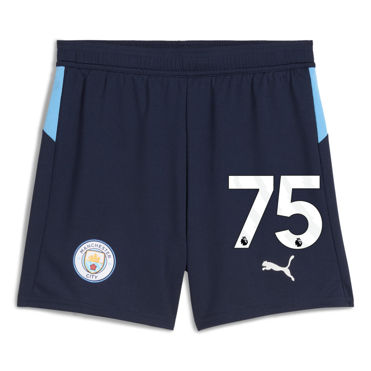 Manchester City kids manchester city football shorts navy 202526 with 75 Collection - ManchesterCitystore.com