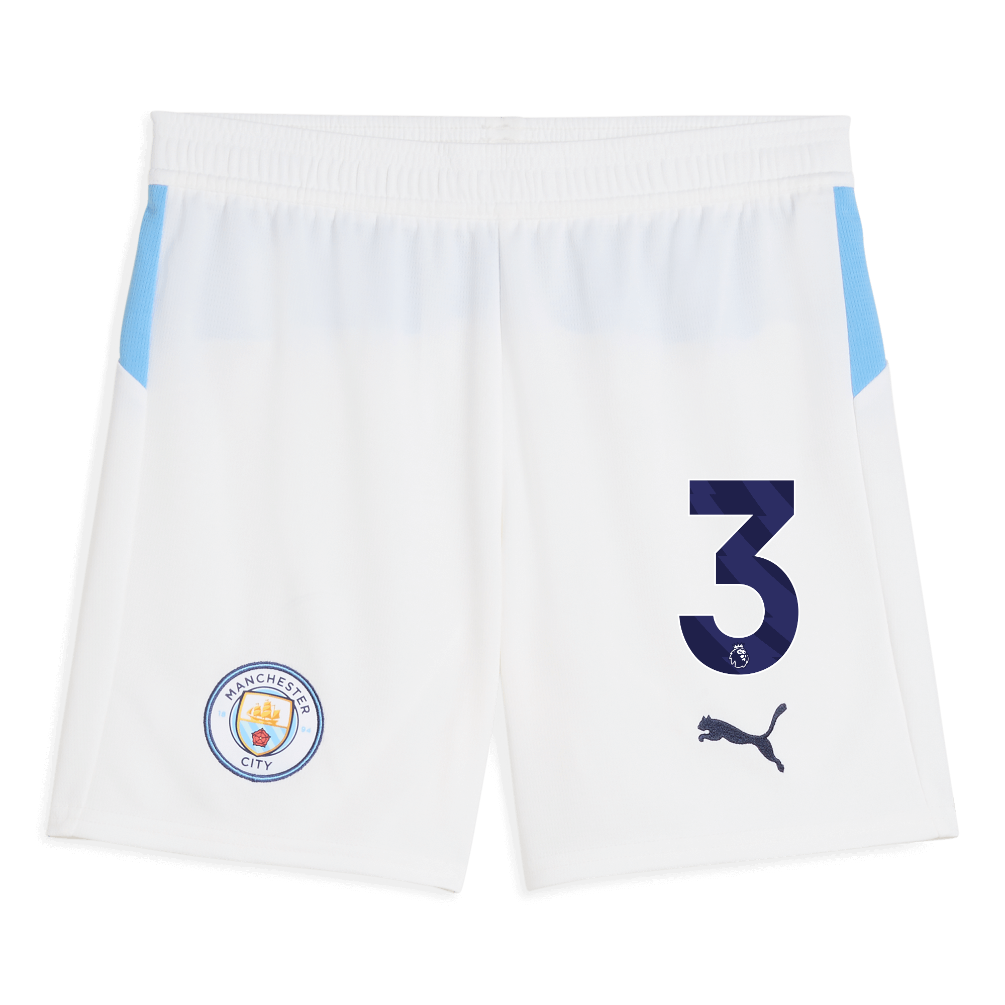 Manchester City kids manchester city football shorts white 202526 with 3 Collection - ManchesterCitystore.com