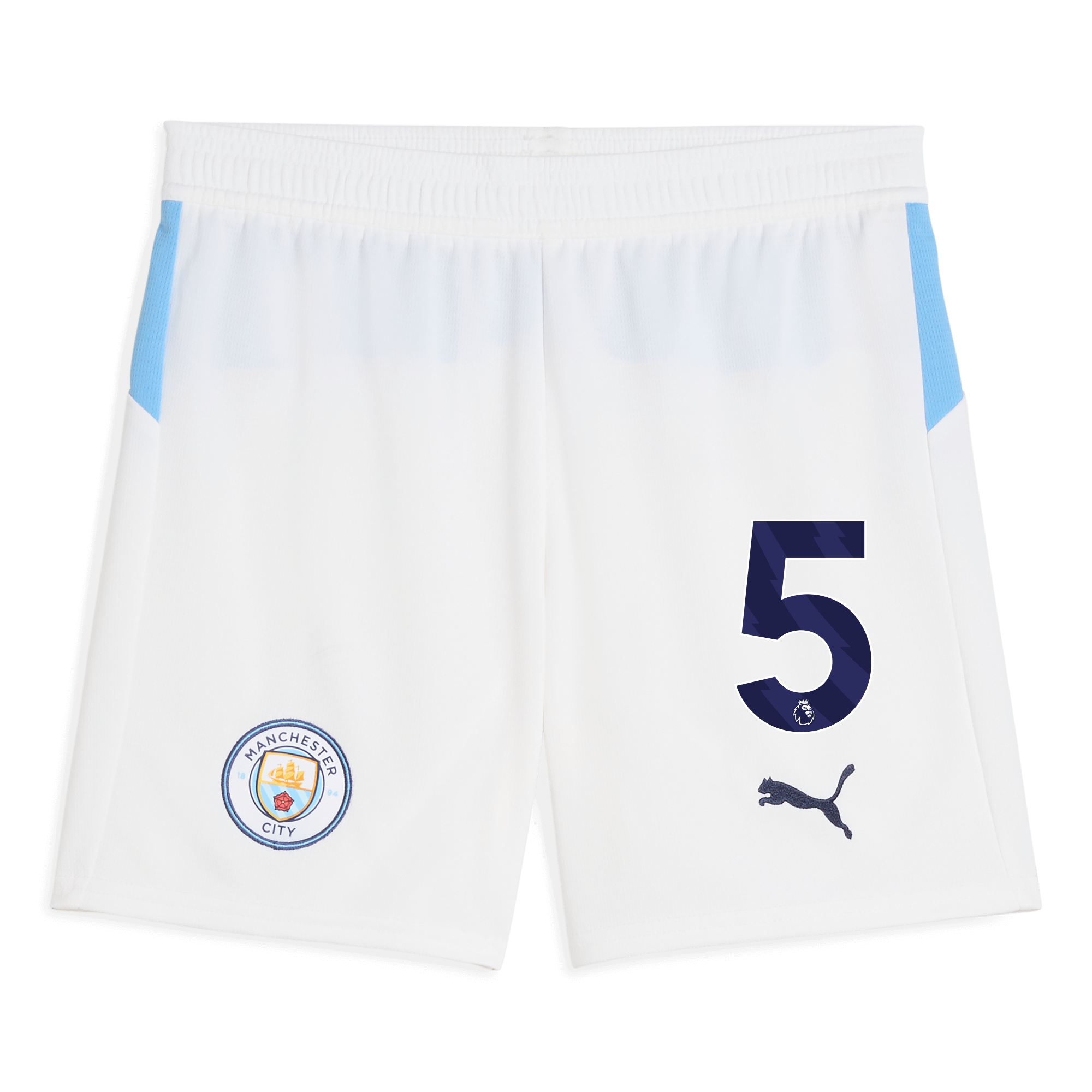 Manchester City kids manchester city football shorts white 202526 with 5 Collection - ManchesterCitystore.com