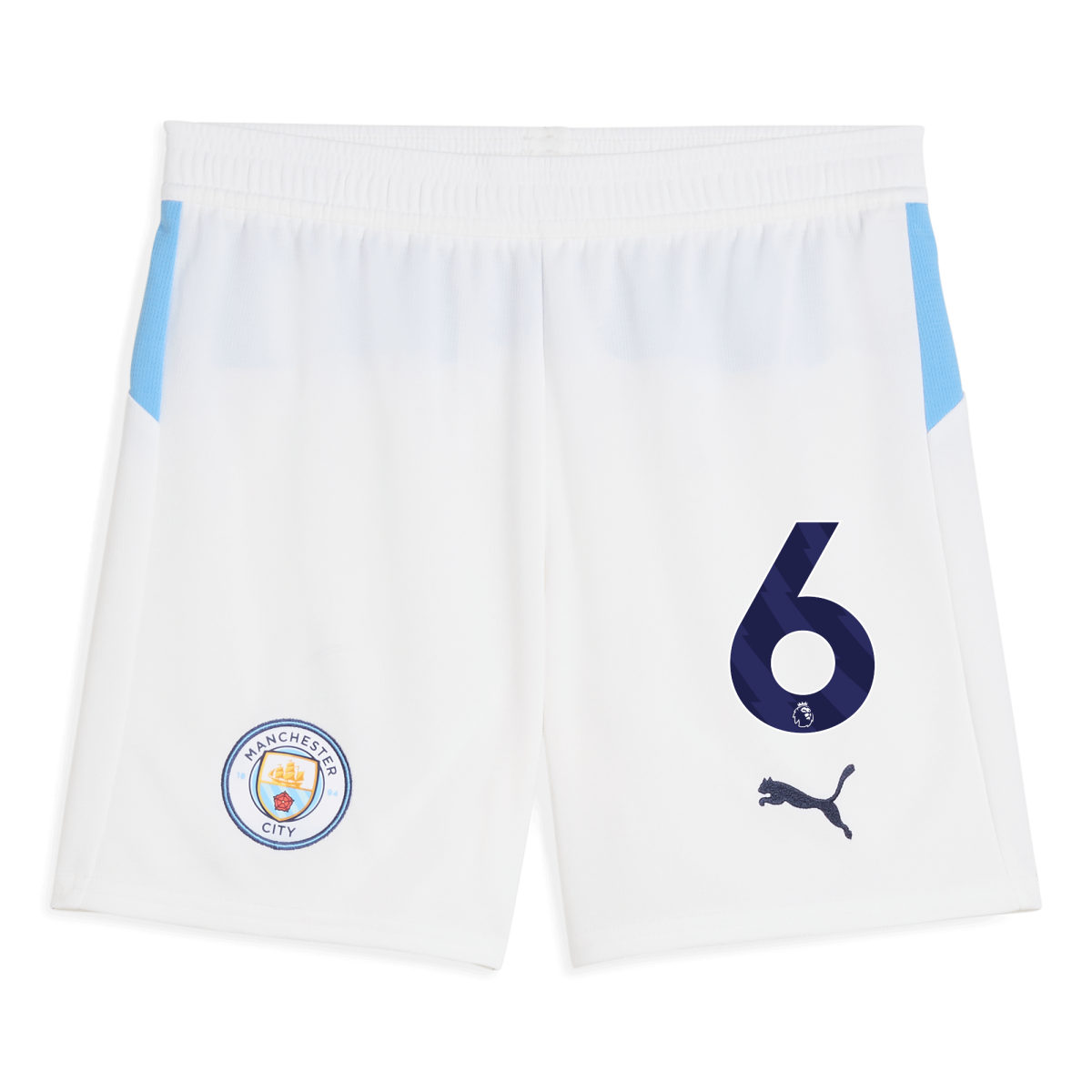 Manchester City kids manchester city football shorts white 202526 with 6 Collection - ManchesterCitystore.com