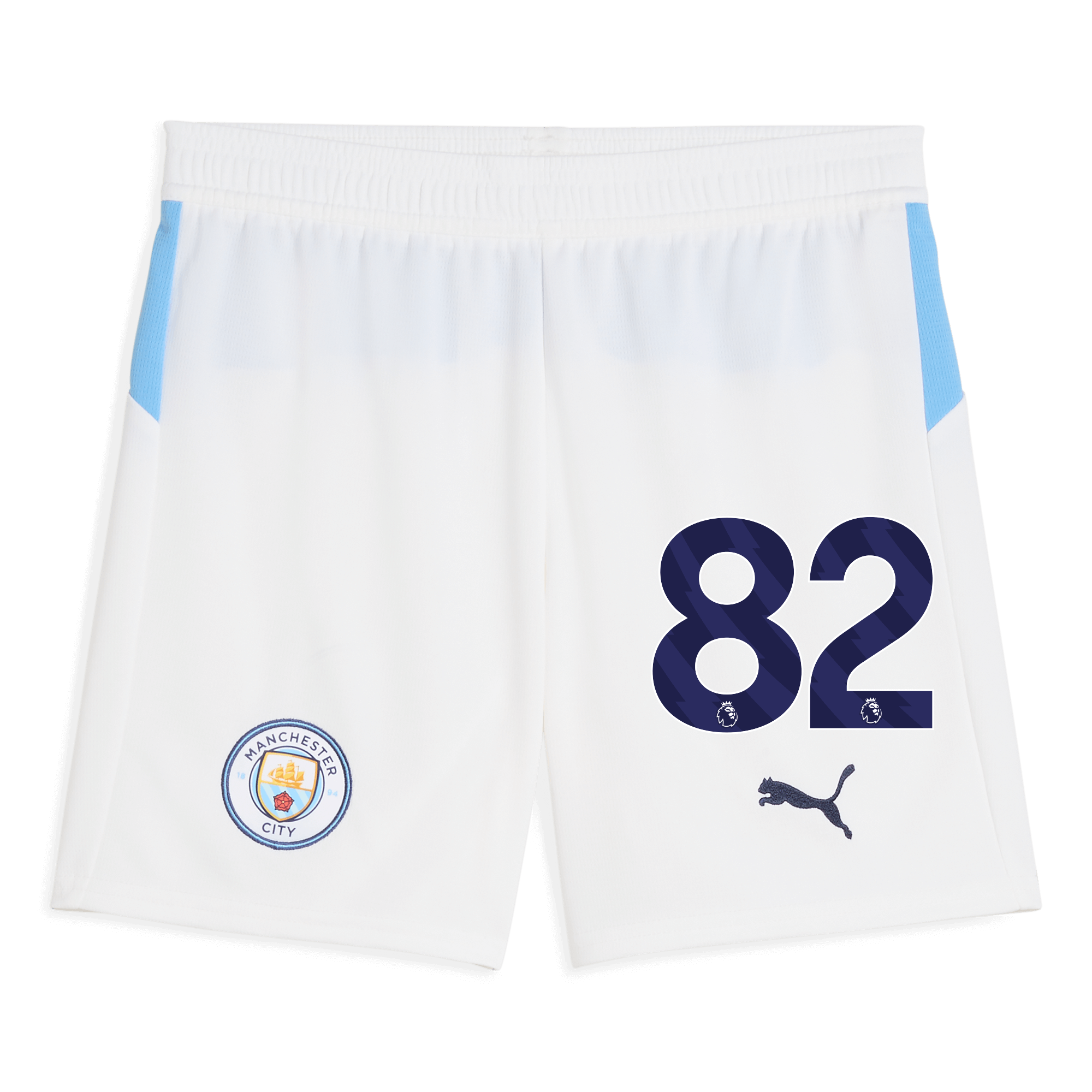 Manchester City kids manchester city football shorts white 202526 with 82 Collection - ManchesterCitystore.com