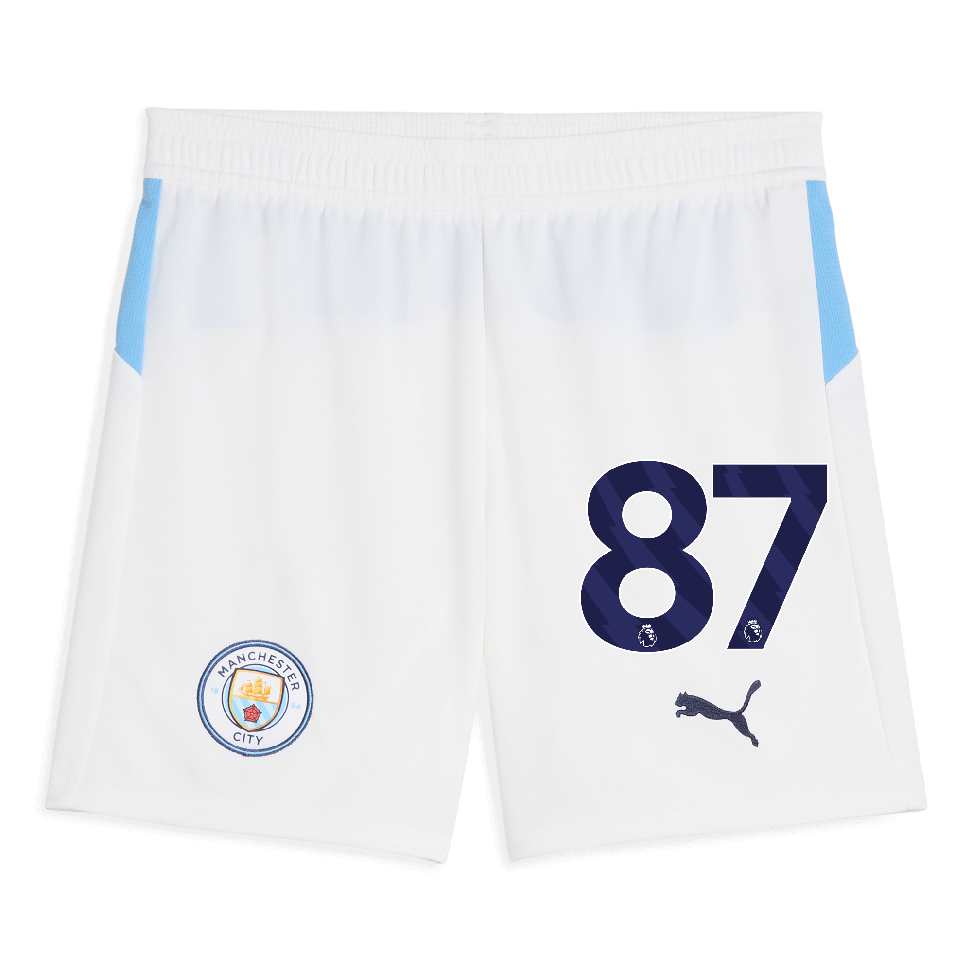 Manchester City kids manchester city football shorts white 202526 with 87 Collection - ManchesterCitystore.com