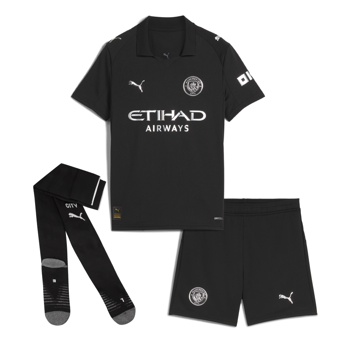 Manchester City kids manchester city full away kit black 2526 Collection - ManchesterCitystore.com