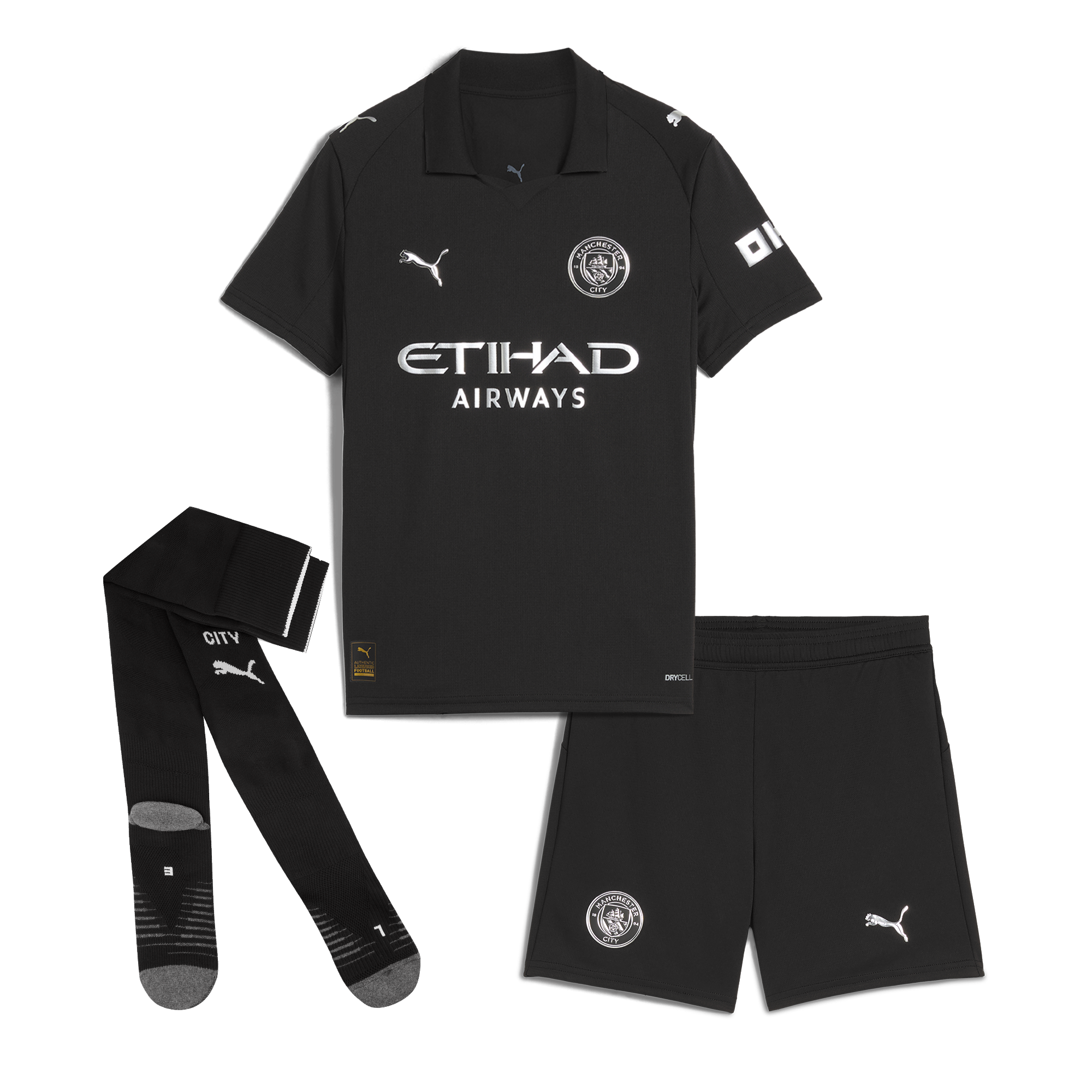 Manchester City kids manchester city full away kit black 2526 Collection - ManchesterCitystore.com