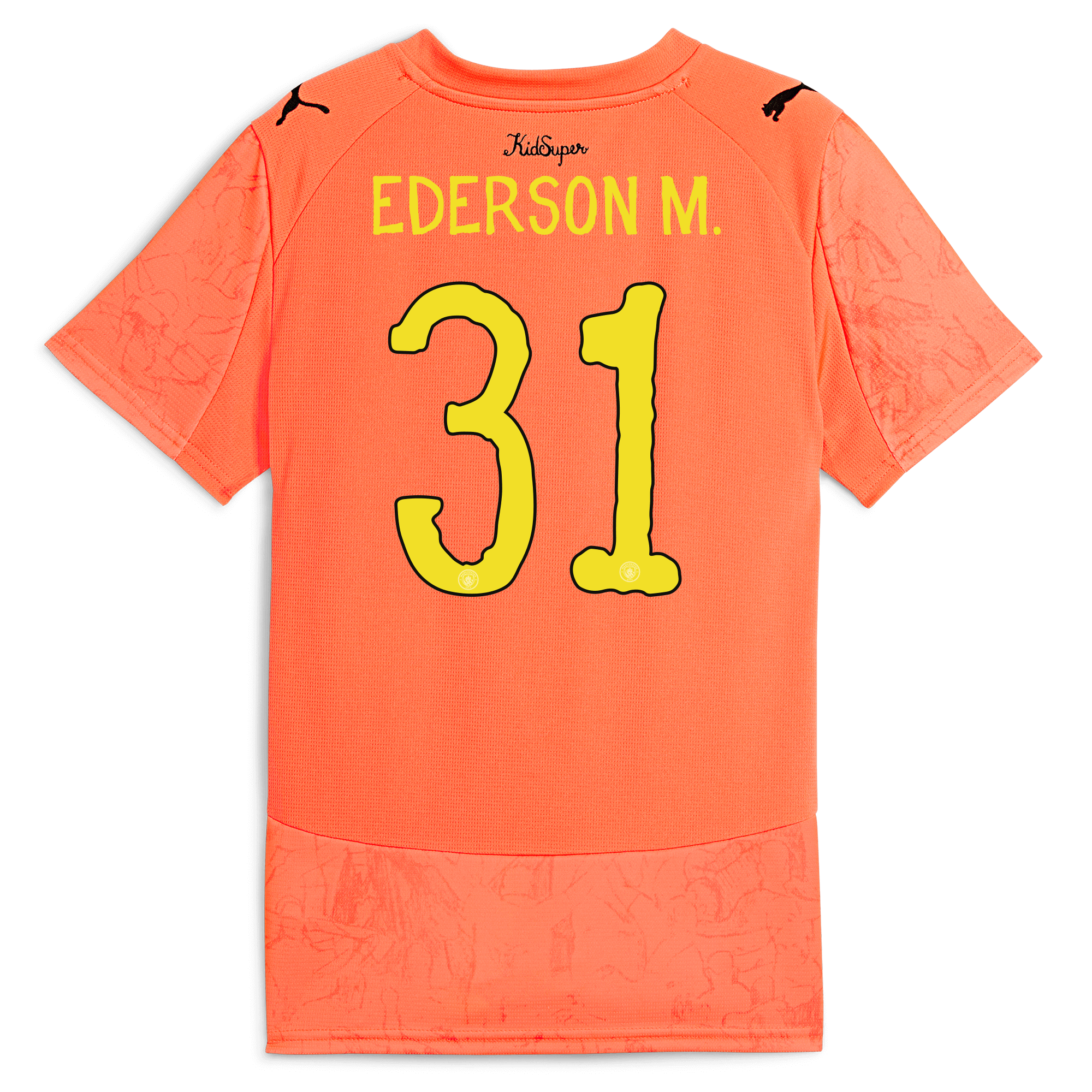 Manchester City kids manchester city gk kidsuper jersey orange 202526 with ederson m. 31 printing Collection - ManchesterCitystore.com